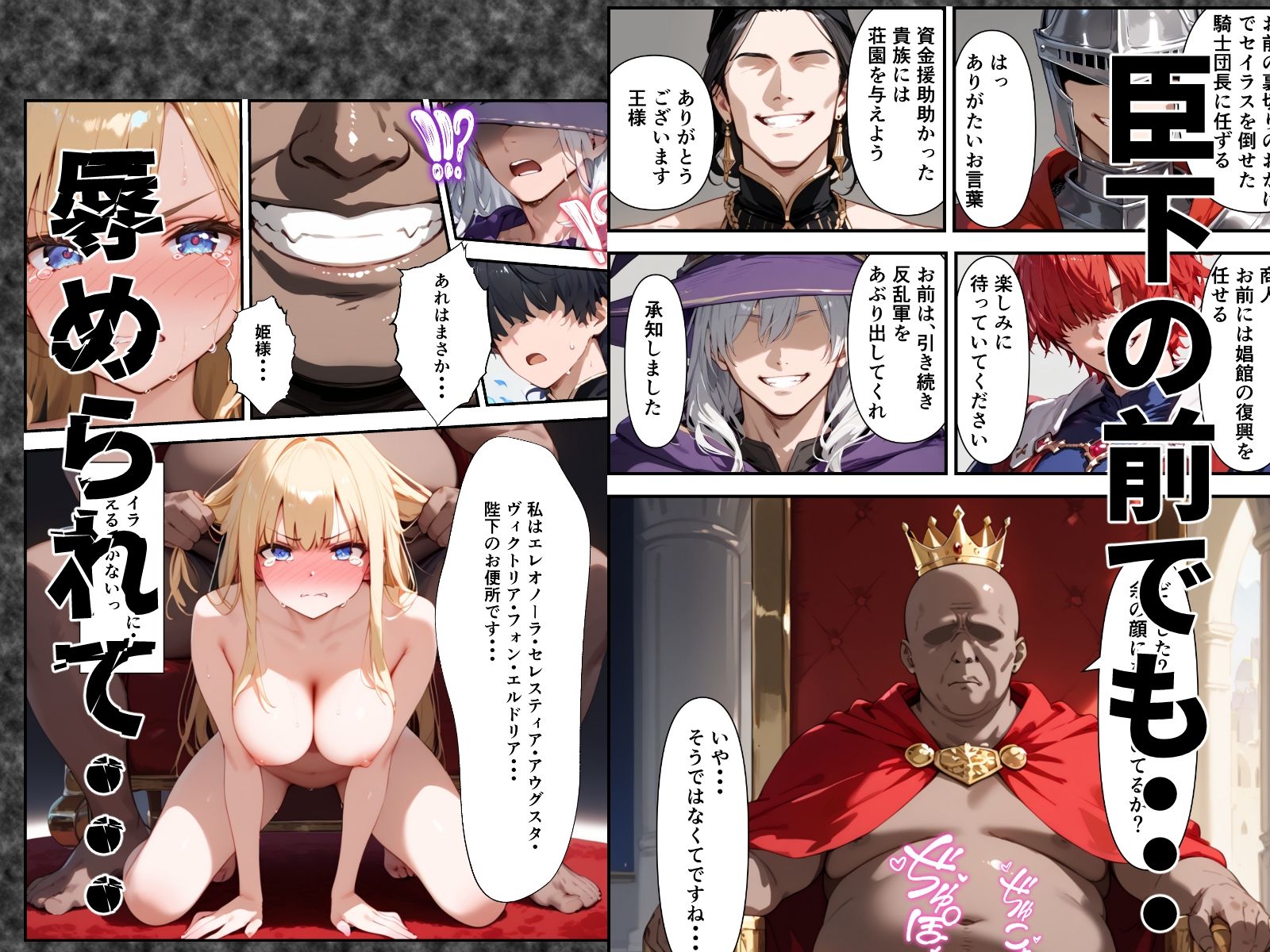 みんなの憧れの姫様がロイヤル肉便器になる話 サンプル5ページ目