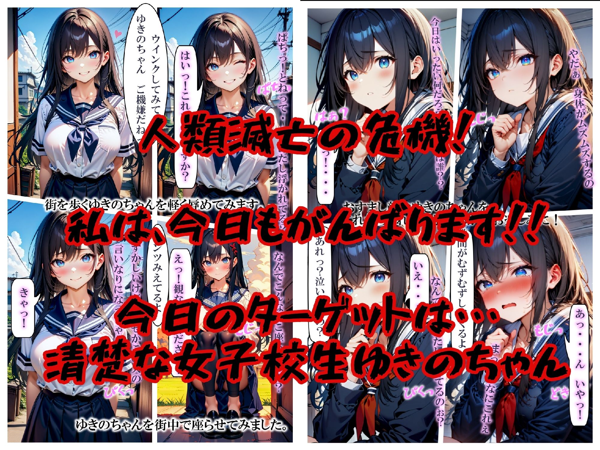 寝取り！中出し！孕ませ！巨乳女子校生 ゆきのちゃん サンプル1ページ目