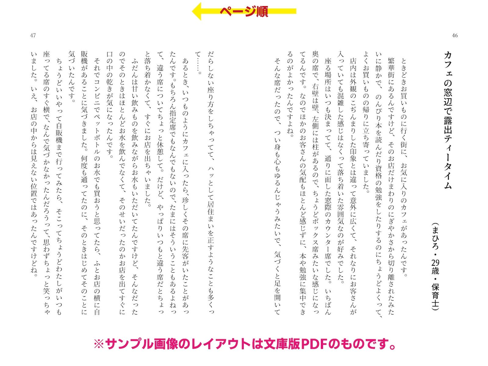 露出体験告白3 公然のイキ恥さらし サンプル1ページ目
