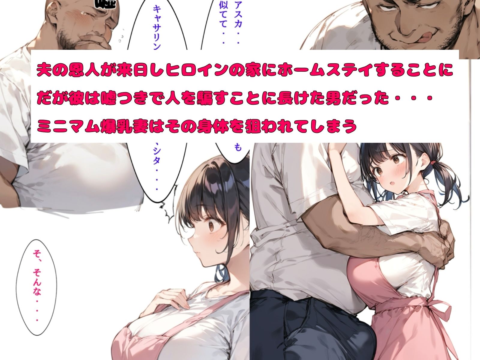 ミニマム爆乳妻NTRホームステイ サンプル2ページ目