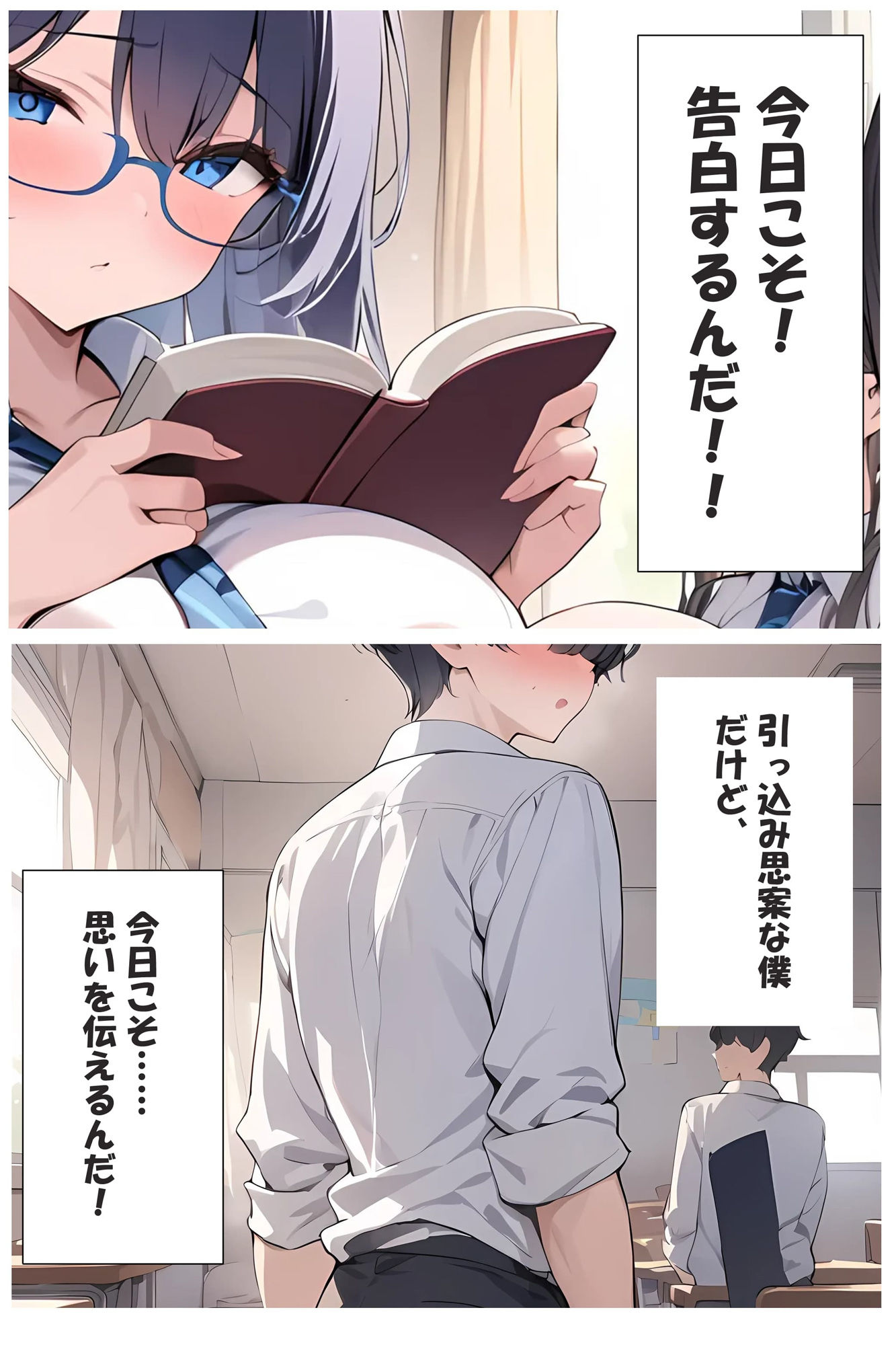 地味子ちゃんが巨乳でめちゃくちゃエロかった話 サンプル1ページ目