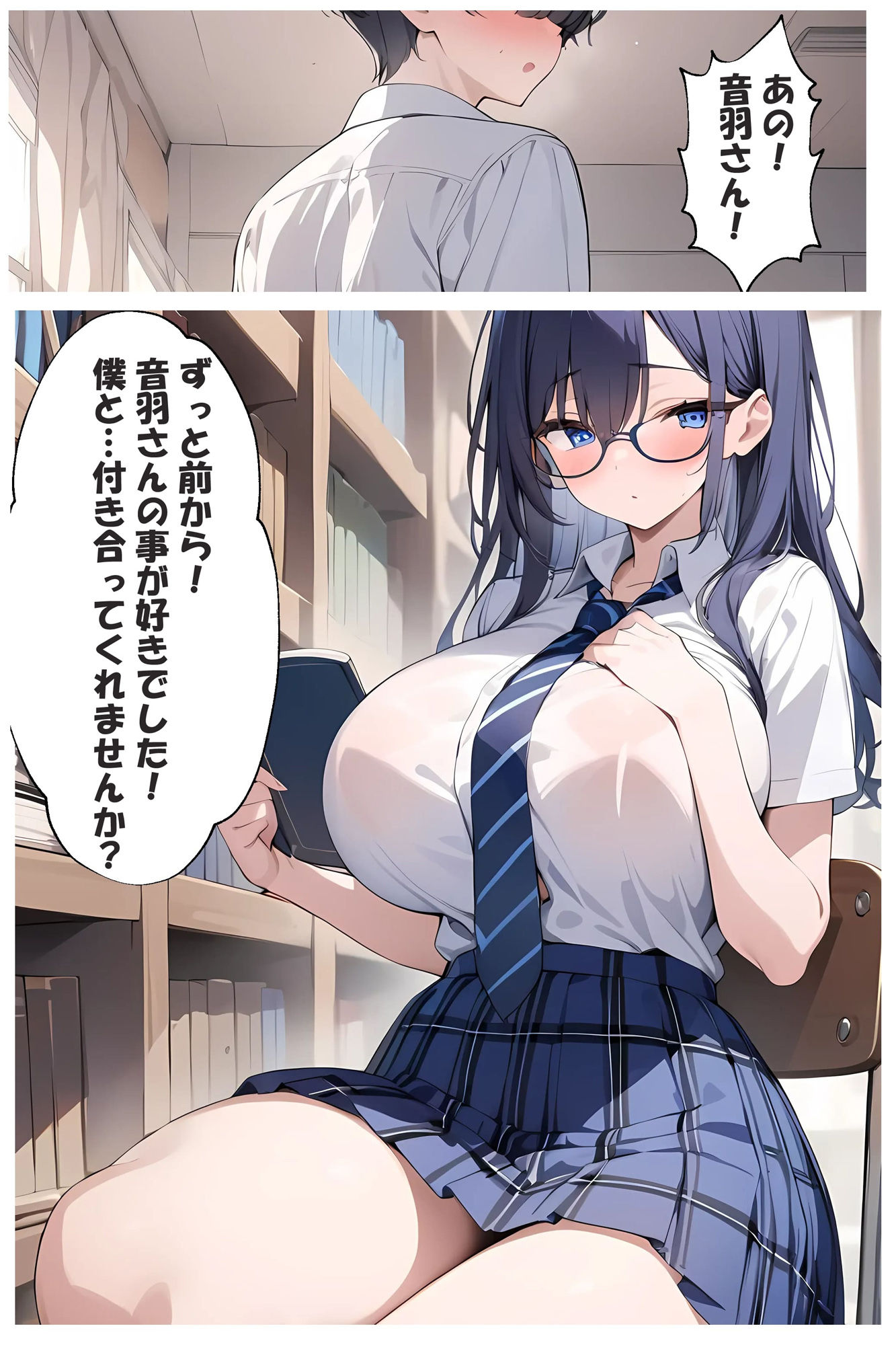 地味子ちゃんが巨乳でめちゃくちゃエロかった話 サンプル3ページ目