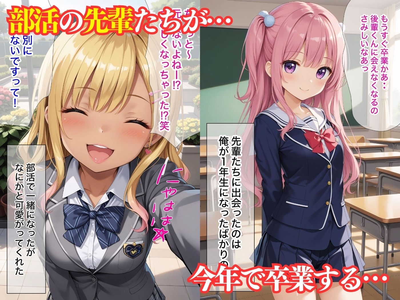 部活の巨乳美女とのエッチな思い出づくり サンプル1ページ目