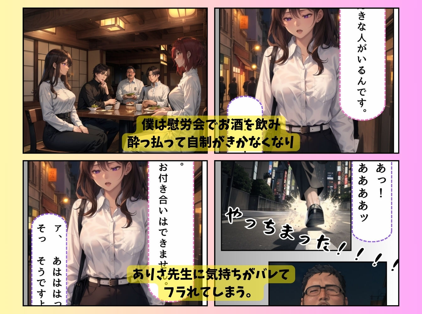 透明おじさんに襲われた女教師 サンプル2ページ目