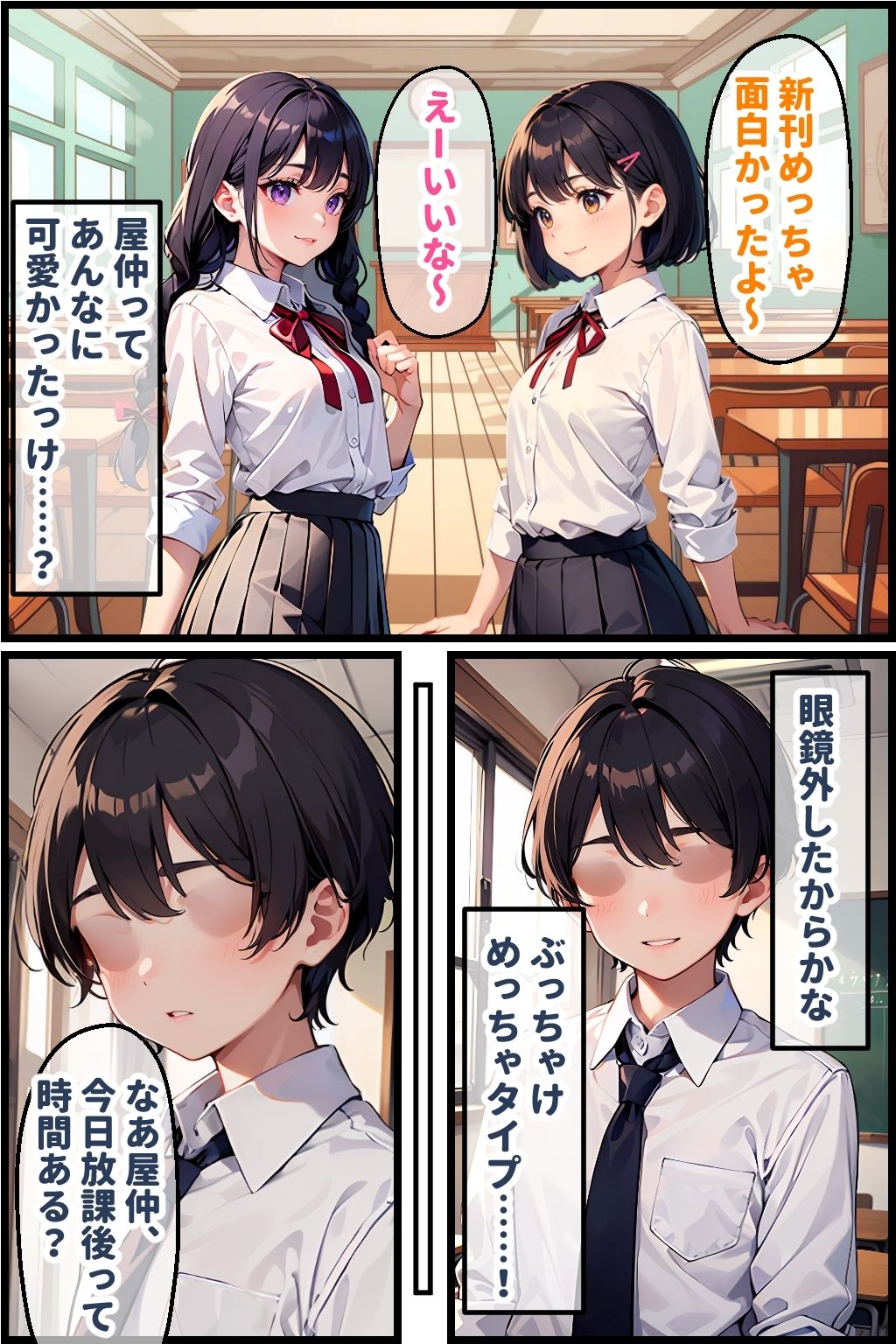 地味娘がメガネを外すと… サンプル1ページ目