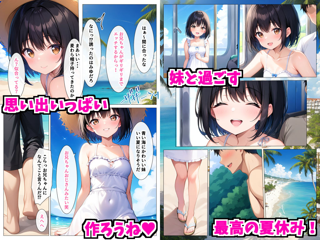 可愛い妹と旅行したらエチエチだったので何度も生ハメして中出ししまくった話 サンプル3ページ目