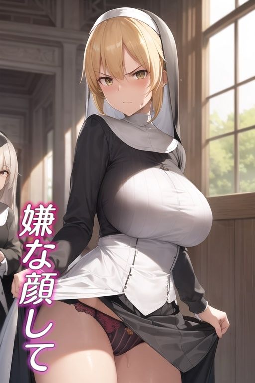 嫌な顔してパンツ見せてくる女の子 〜シスター編〜 サンプル2ページ目
