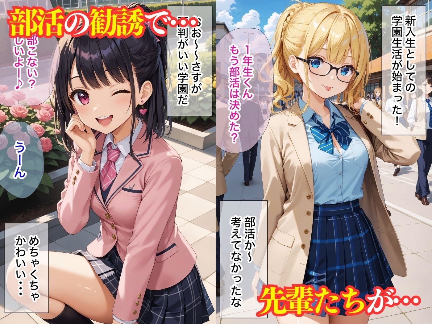 先輩のエッチな勧誘 サンプル1ページ目