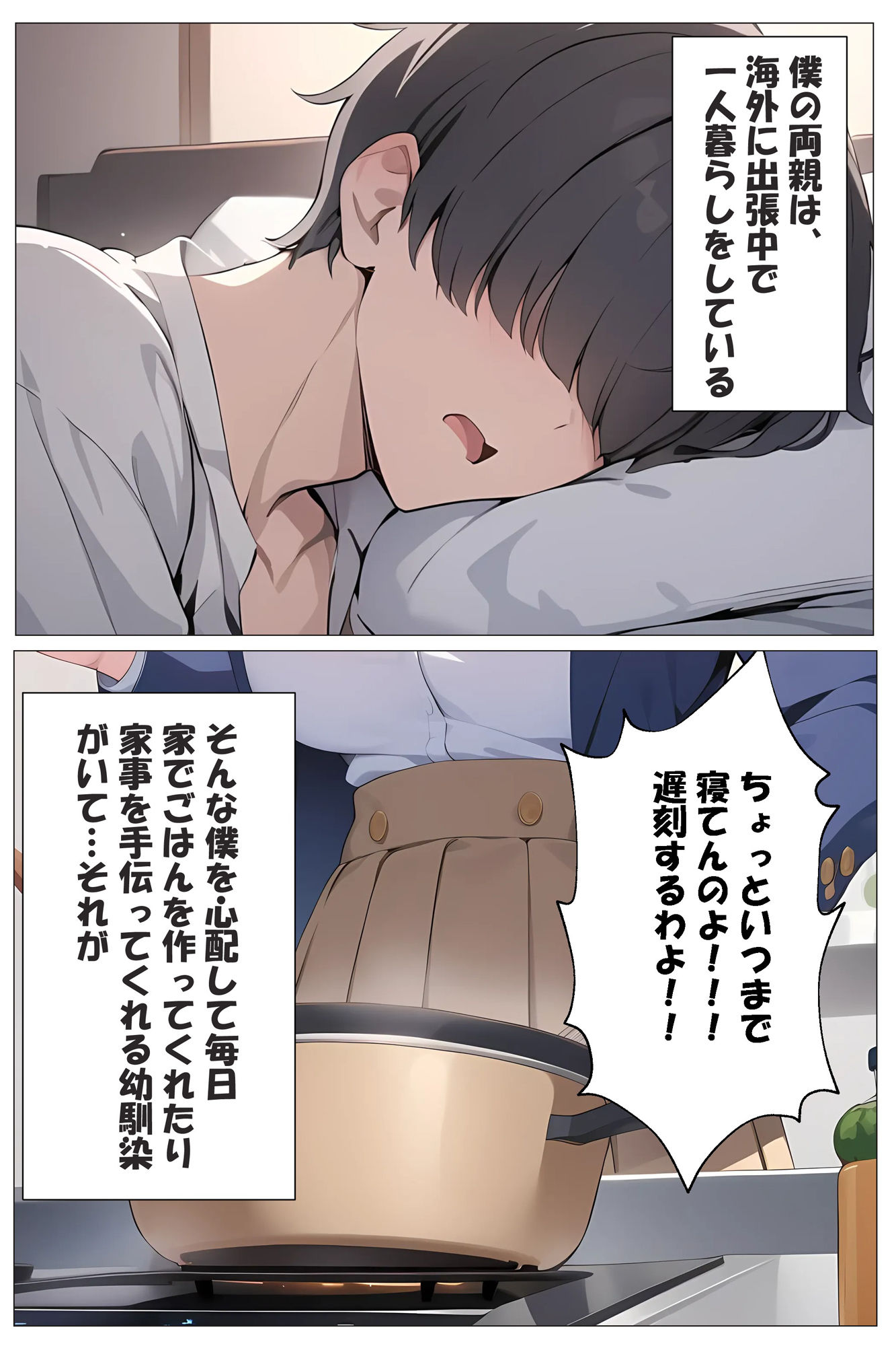 ツンデレ幼馴染の、デレが可愛すぎる件 サンプル1ページ目