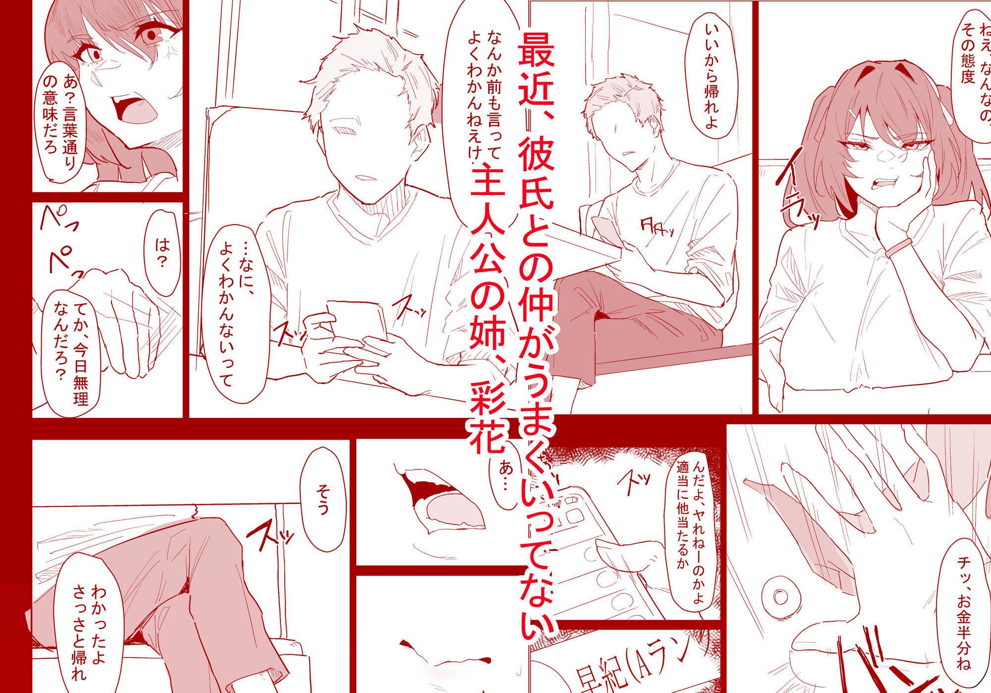 彼氏持ちの仕方なく抜いてくれる爆乳な姉 サンプル2ページ目