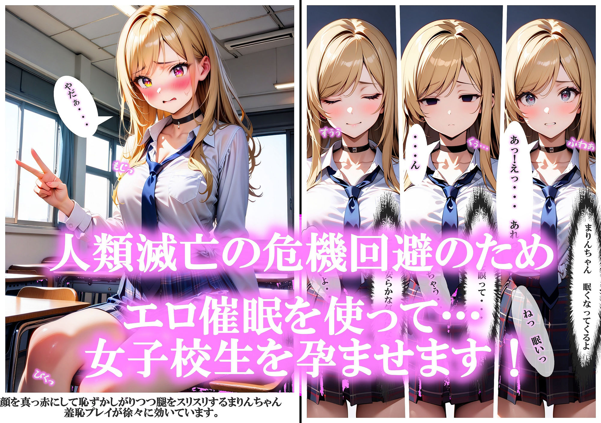 寝取り！中出し！孕ませ！巨乳女子校生 まりんちゃん サンプル1ページ目