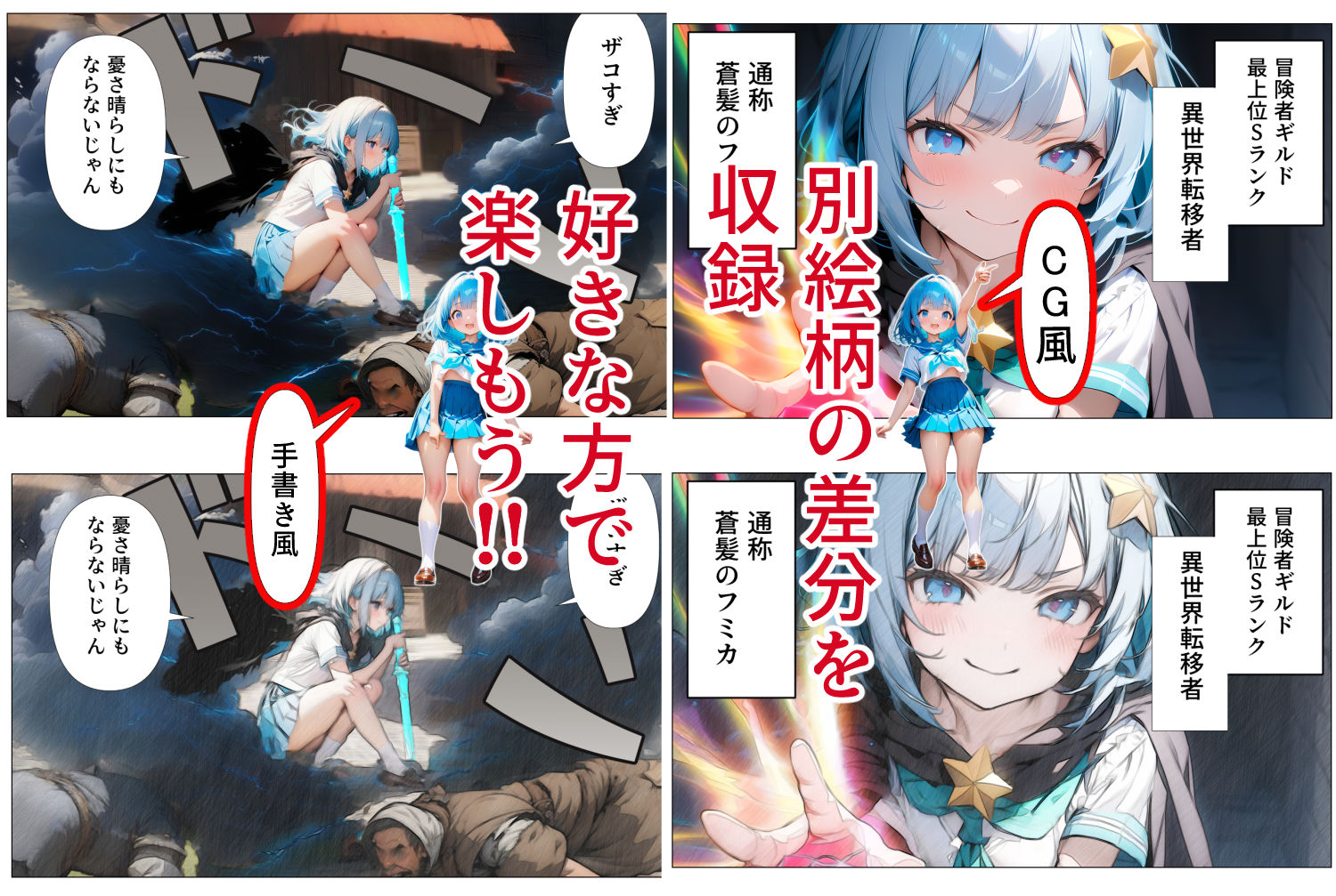 異世界転移した美少女がモブ男に負ける漫画 サンプル6ページ目
