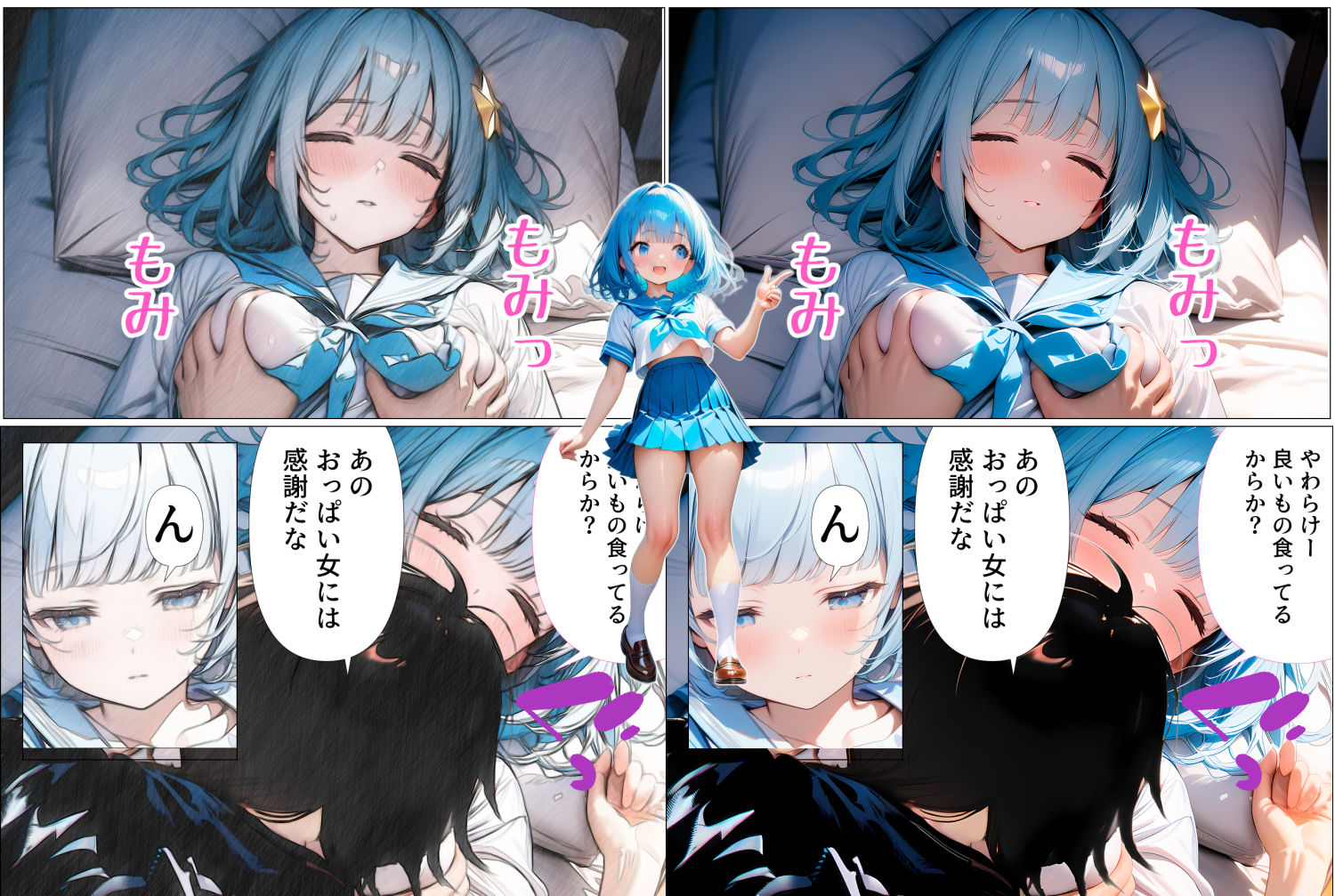 異世界転移した美少女がモブ男に負ける漫画 サンプル7ページ目