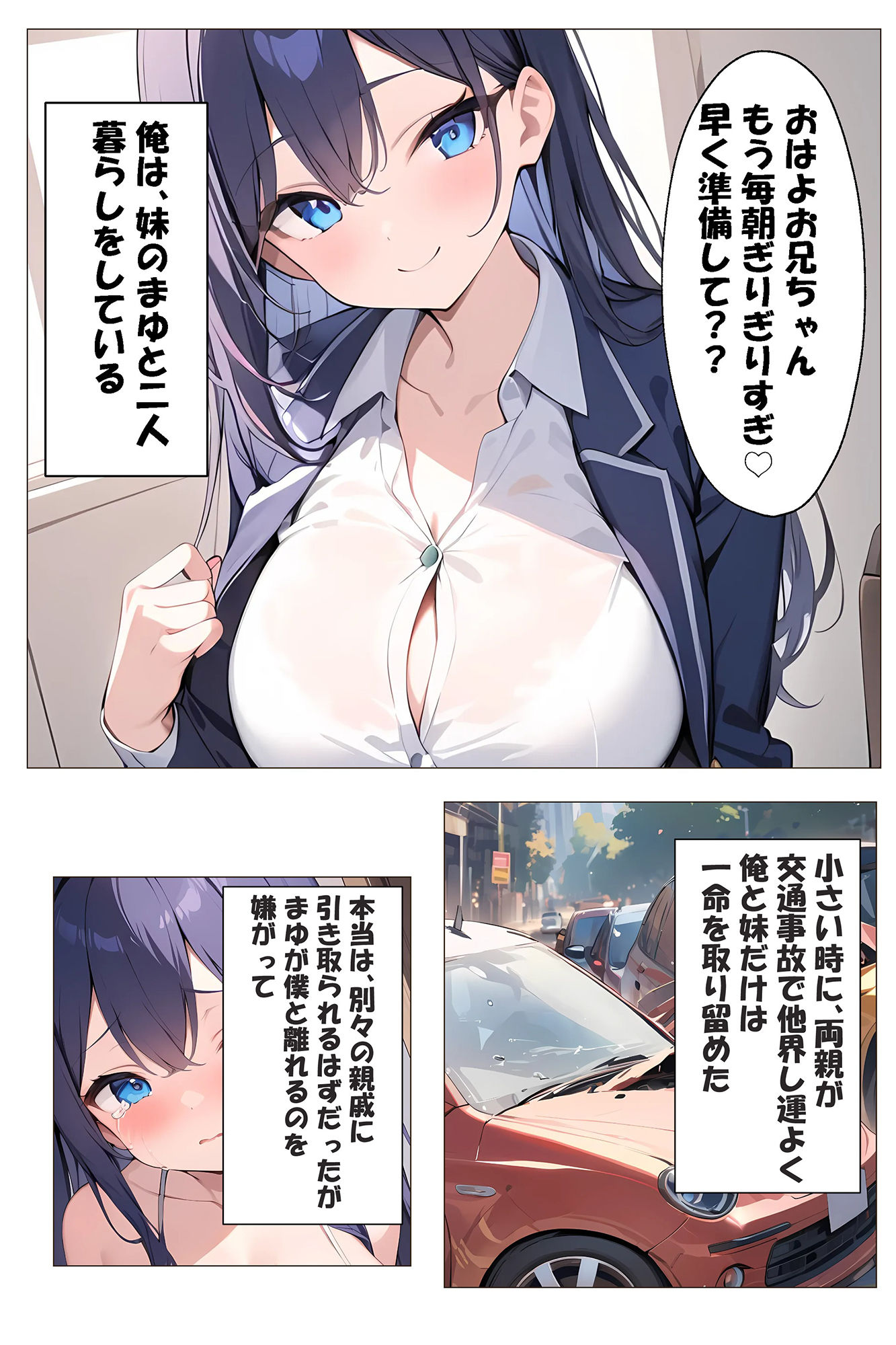 巨乳な妹がブラコン過ぎた話 サンプル1ページ目