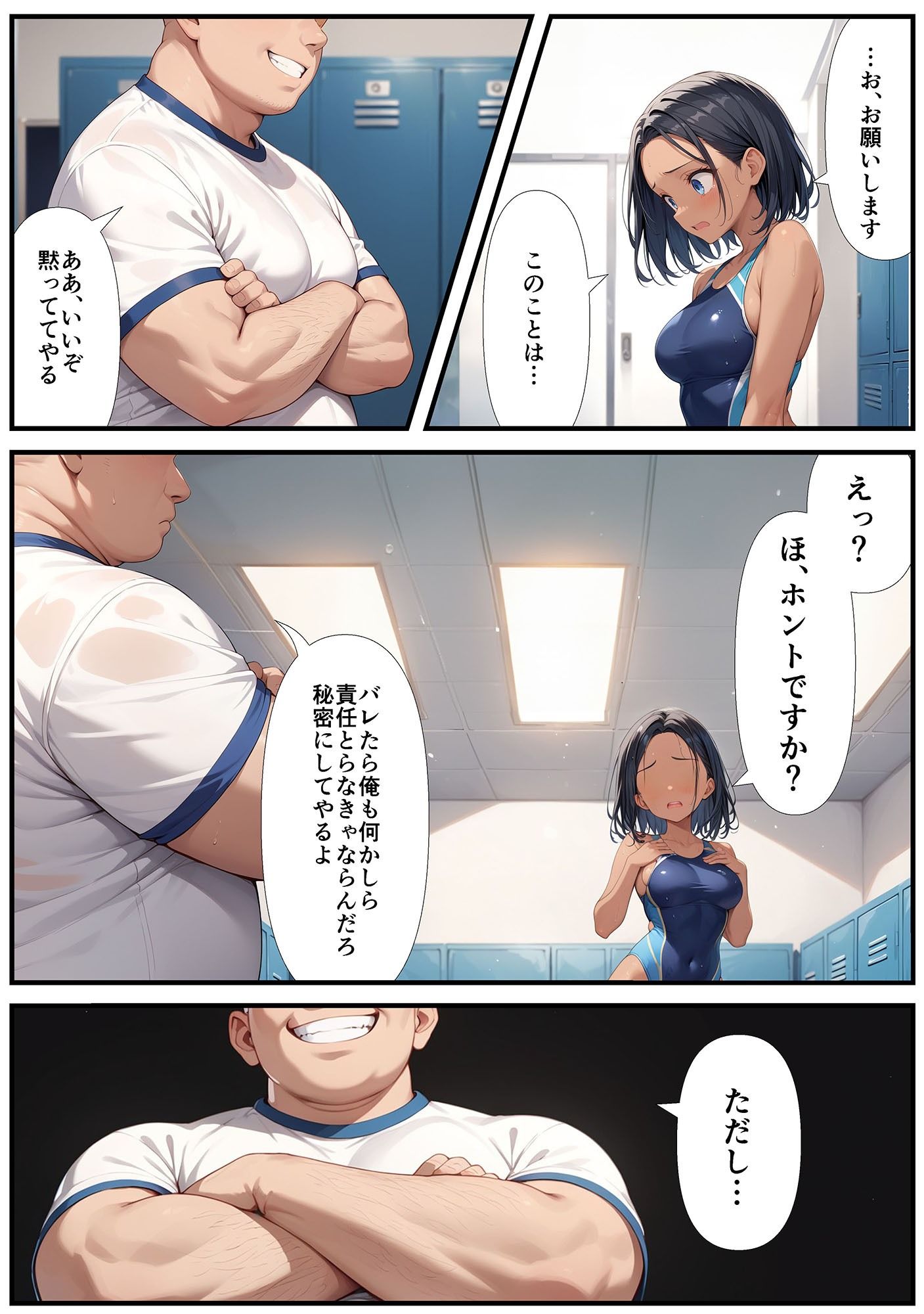 裏垢がバレた水泳部員ちゃん サンプル7ページ目