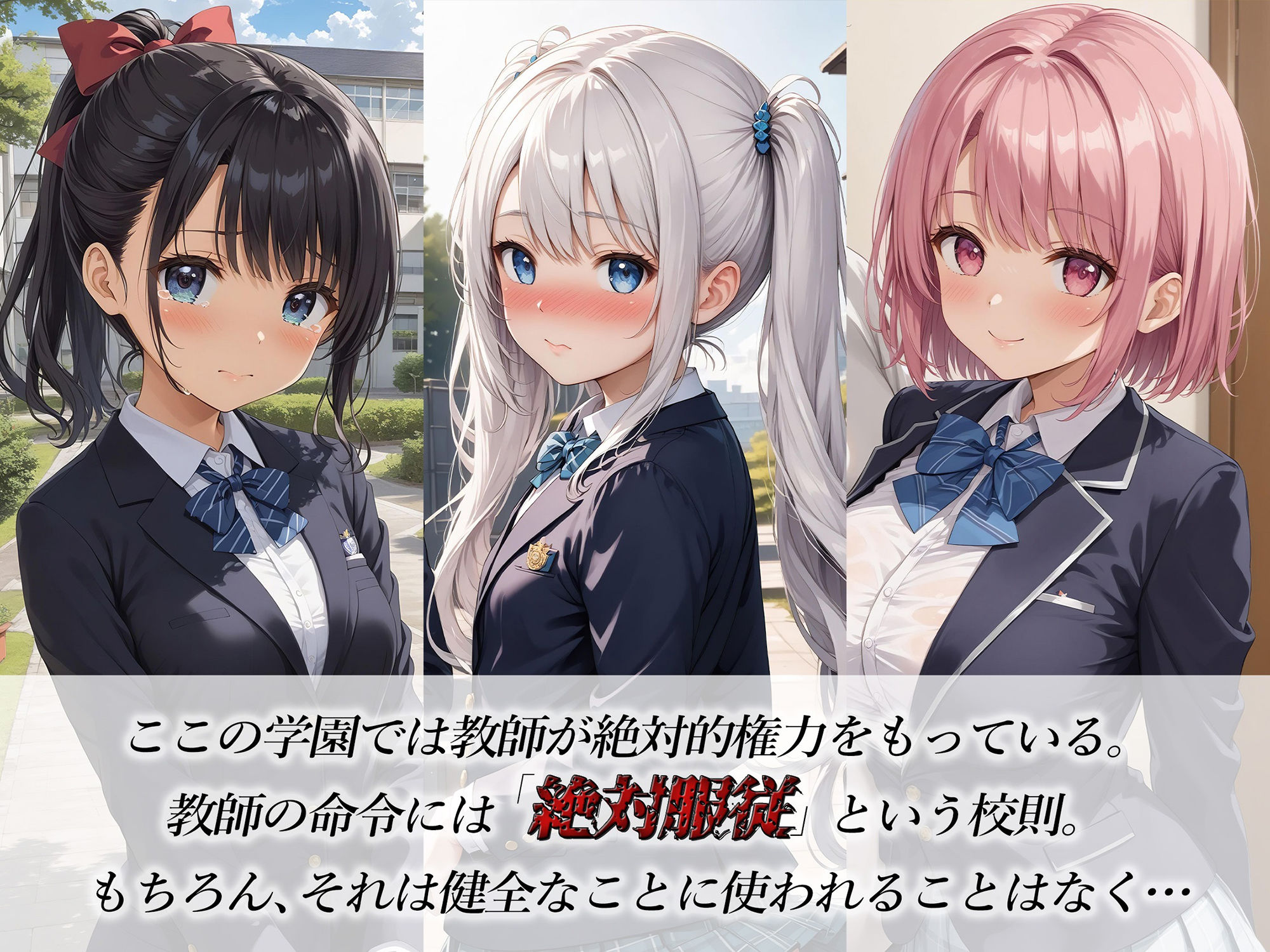 絶対服従学園 〜捕らわれた3人の少女たち〜 サンプル1ページ目