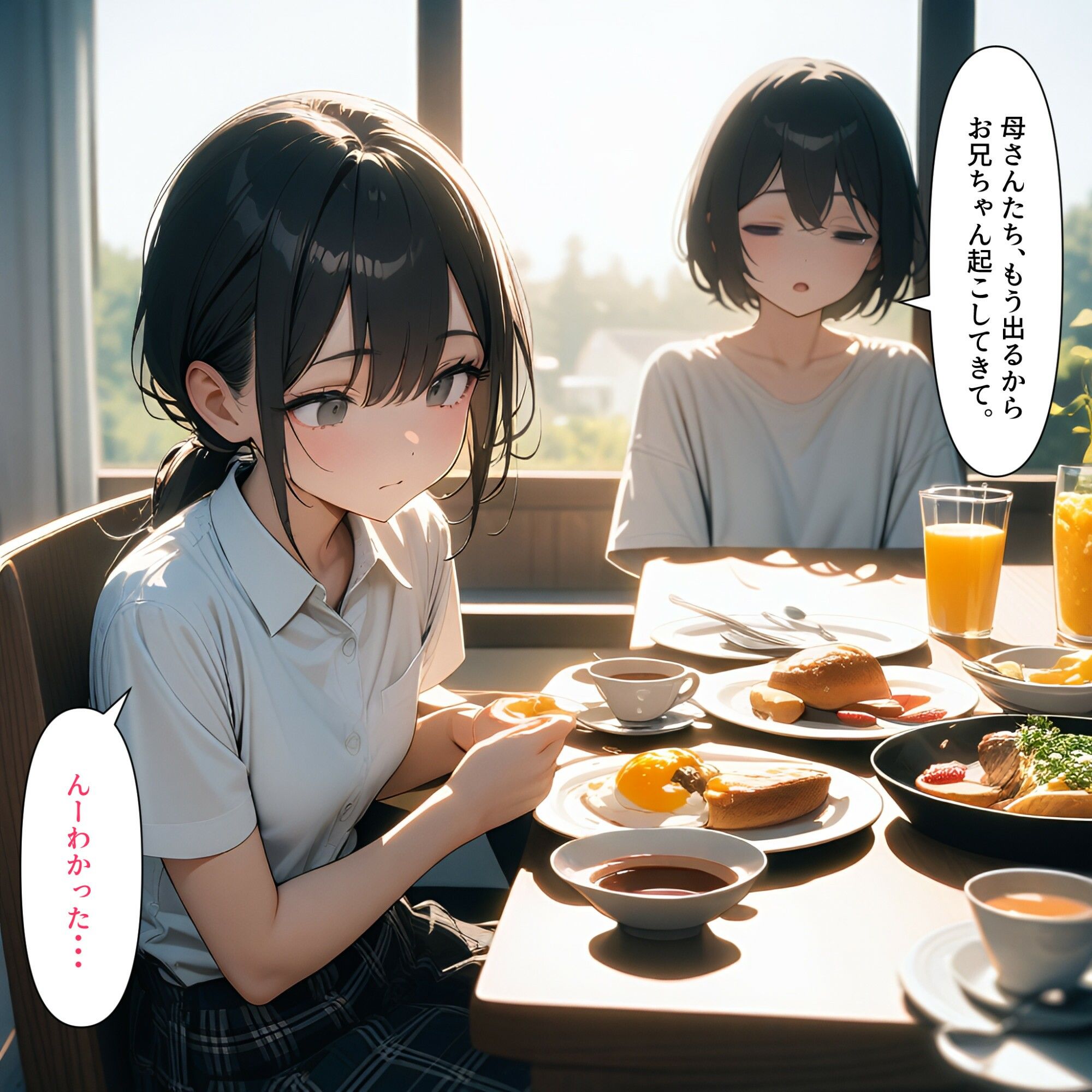 毎朝、ベッドまで起こしにきてくれる妹 サンプル2ページ目