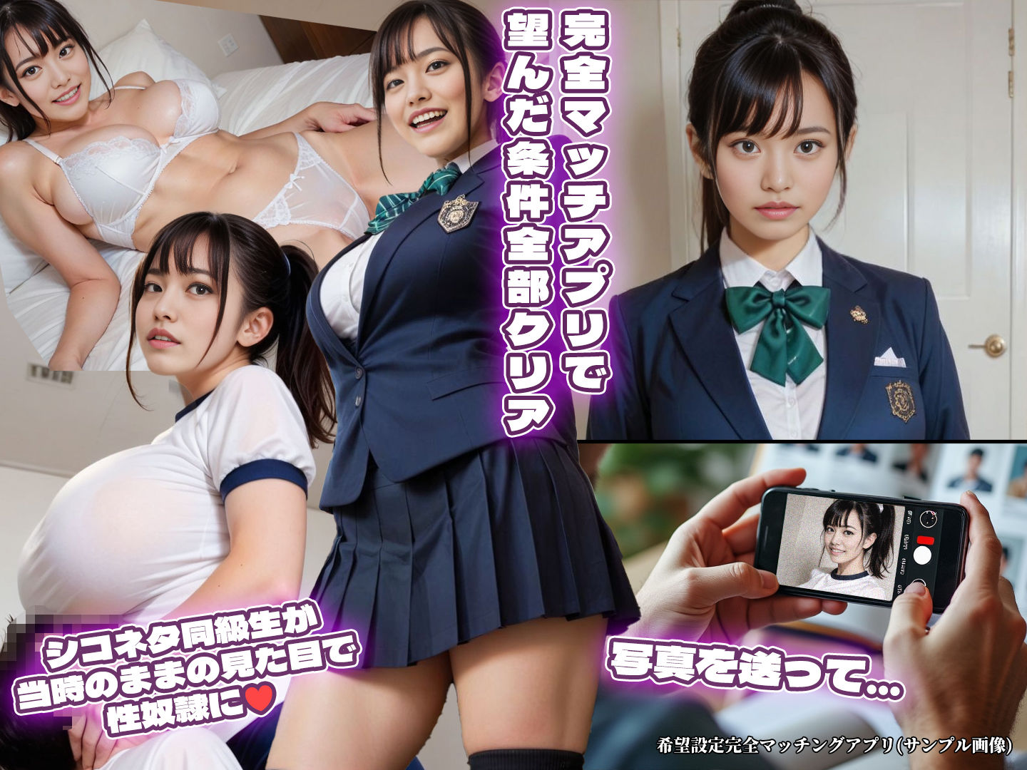 希望設定完全マッチングアプリ 卒業アルバムから召喚レズカップルと妊活ハーレム編 サンプル2ページ目