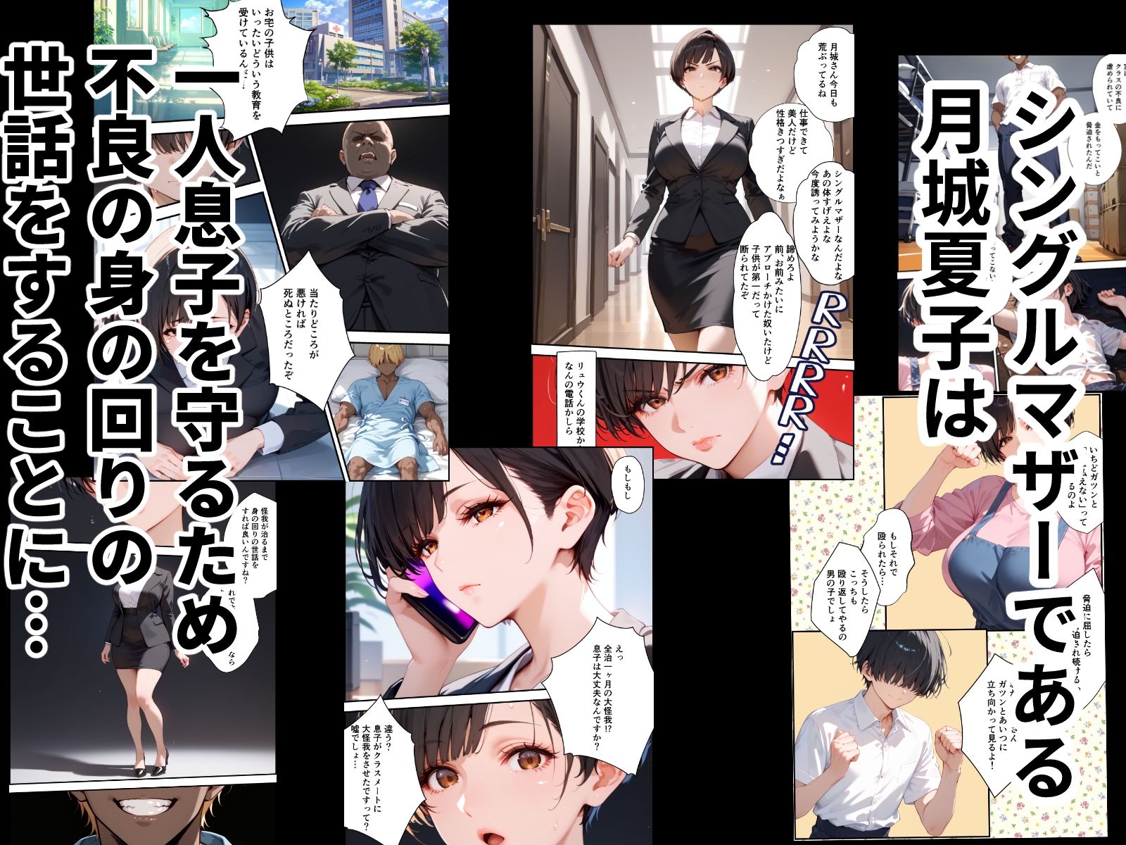 女手ひとつでボクを育ててくれた自慢の母がボクを守るためにいじめっ子の女になる話 サンプル1ページ目