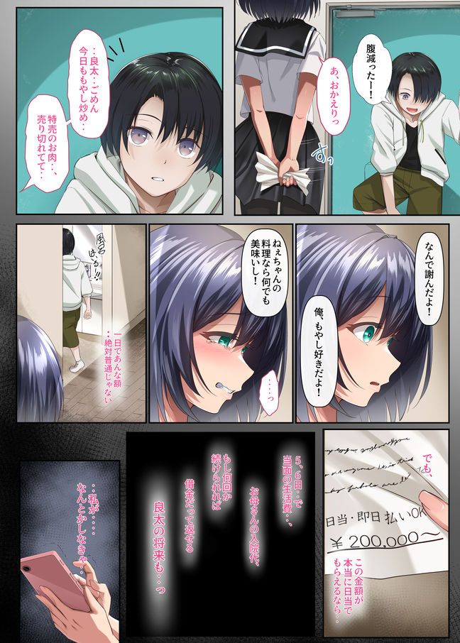 胸も幸もうっすい女の子が闇バイトで全身開発されるお話 サンプル3ページ目
