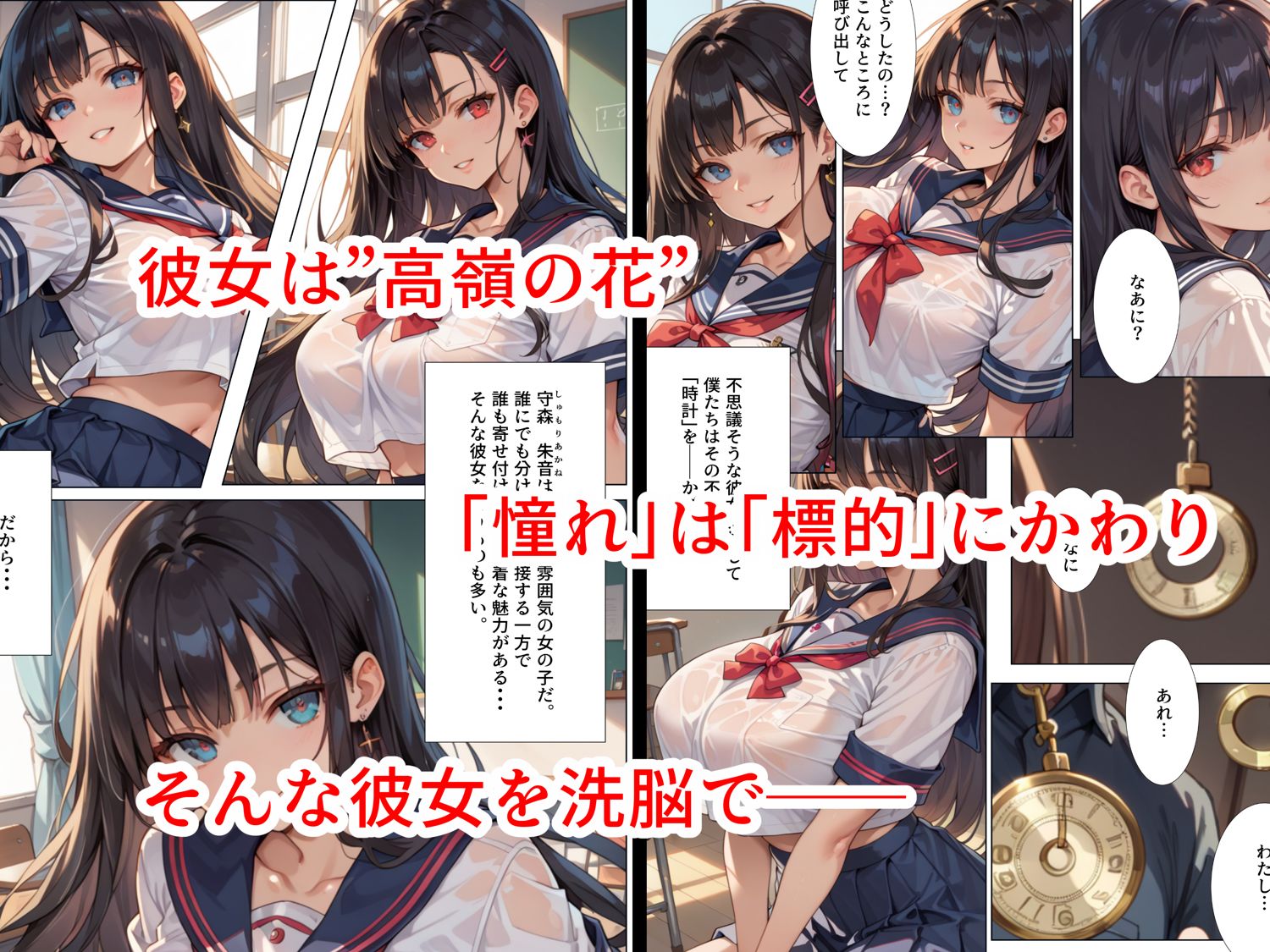 巨乳女子○校生は洗脳セックスでママになる サンプル1ページ目