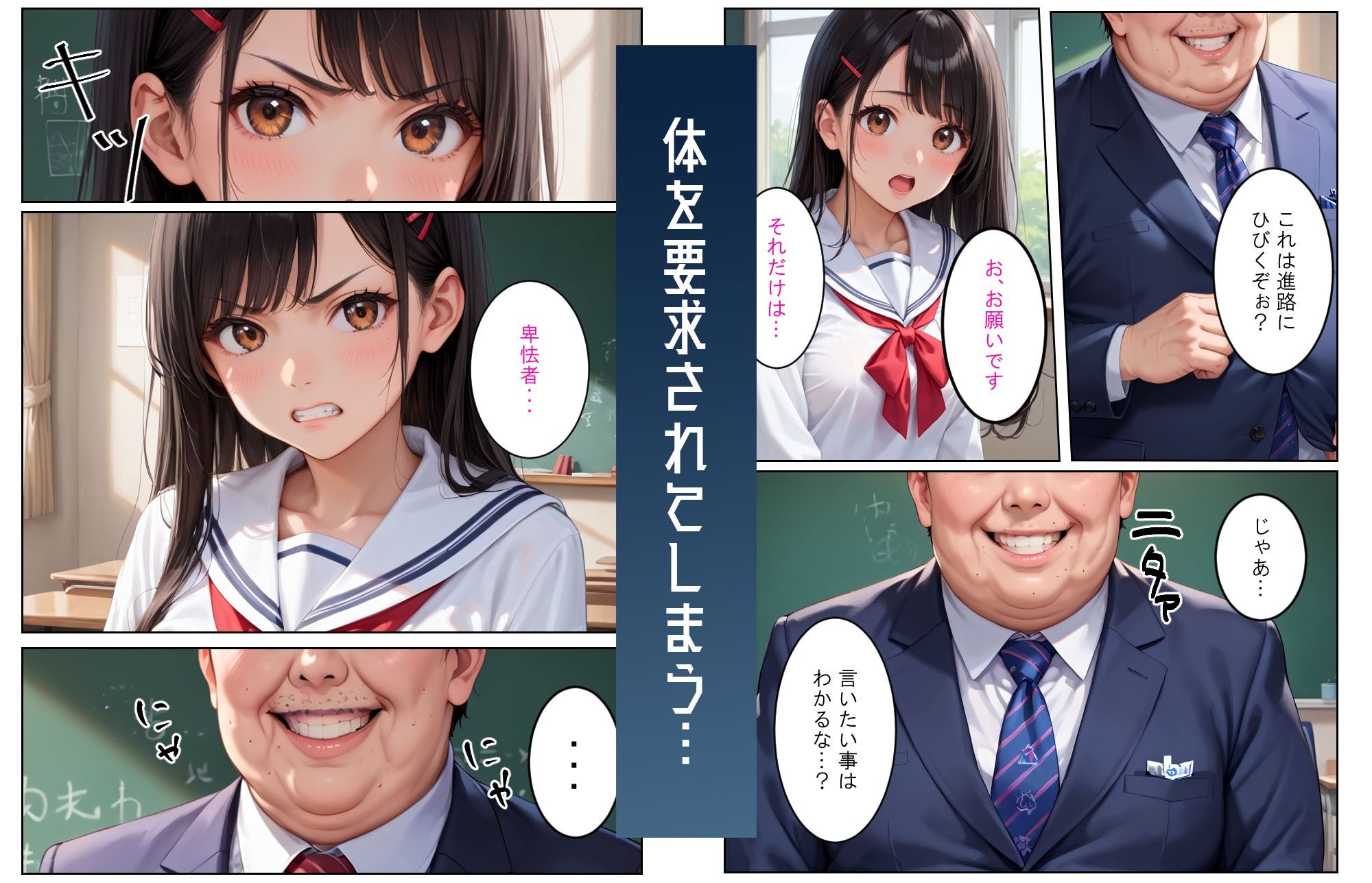裏垢女子 変態教師の言いなりになってしまう サンプル2ページ目