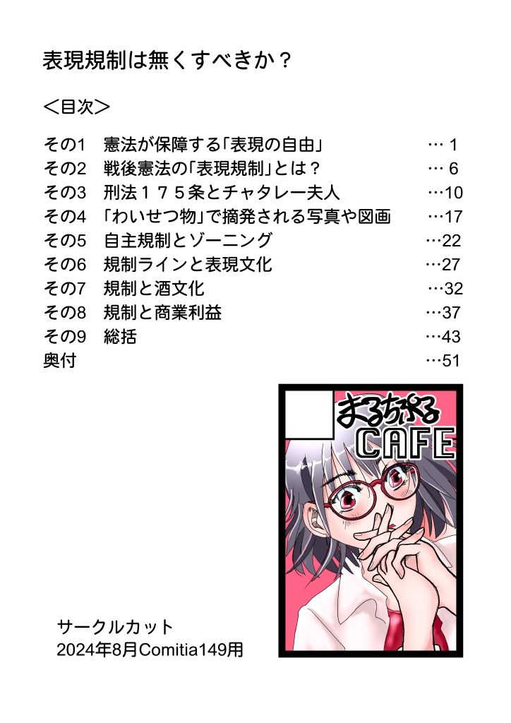表現規制は無くすべきか？ サンプル8ページ目