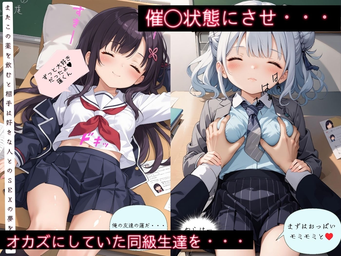 毎日のおかず！可愛い同級生を昏●レ●プ！【4Kストーリー付き】 サンプル2ページ目