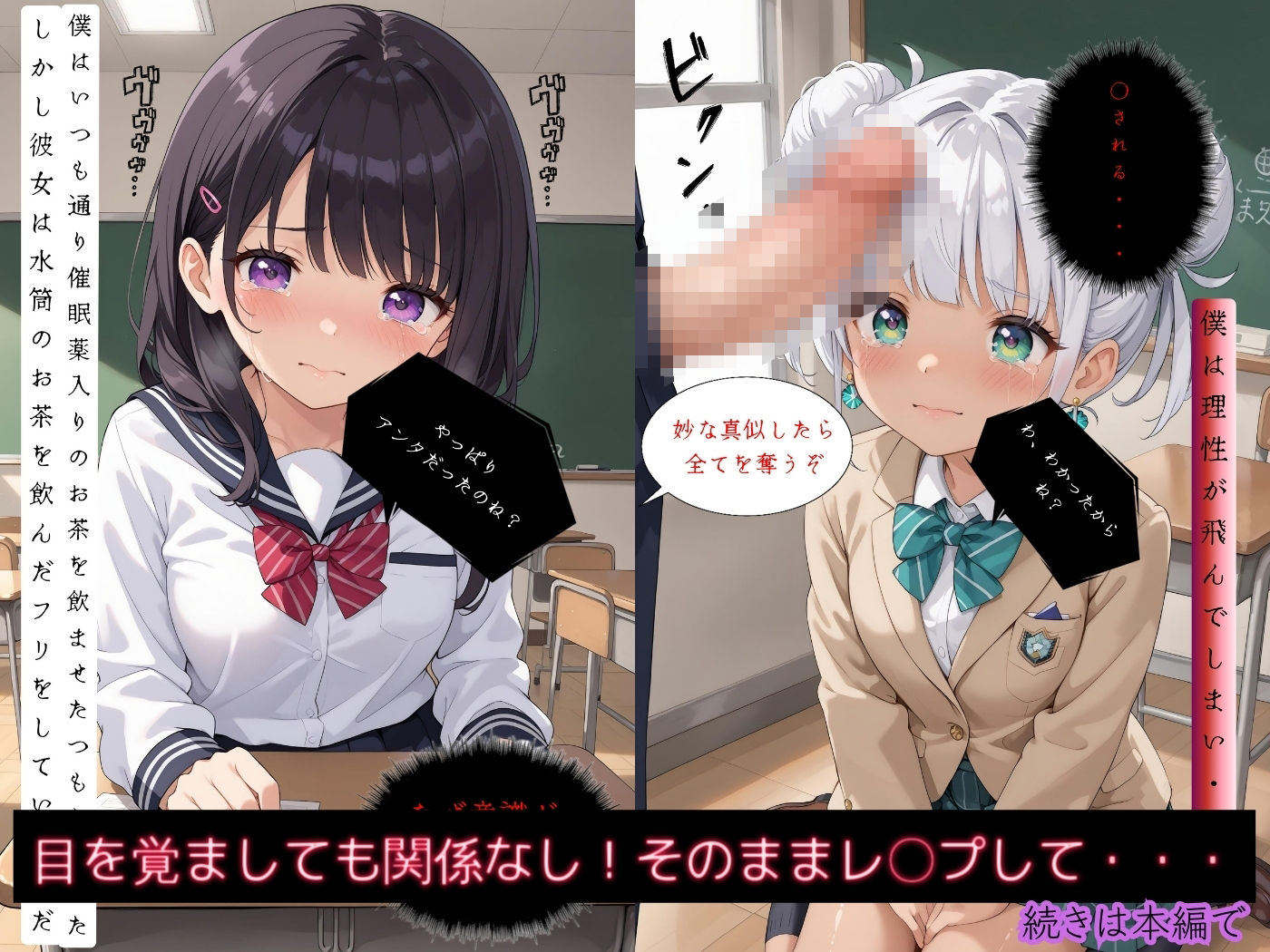 毎日のおかず！可愛い同級生を昏●レ●プ！【4Kストーリー付き】 サンプル4ページ目