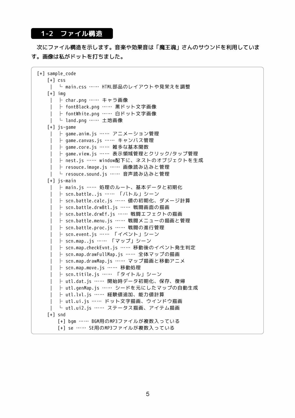 レトロ風RPG フルスクラッチ開発 全コード サンプル2ページ目