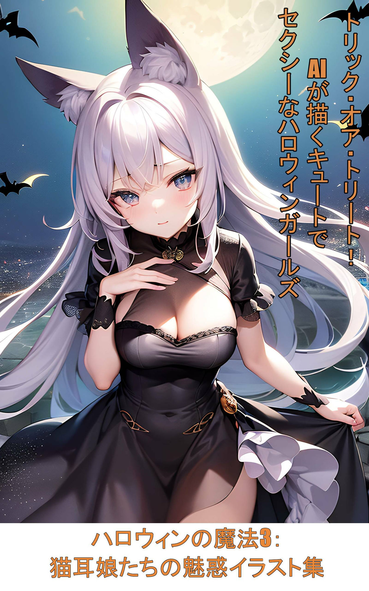 ハロウィンの魔法:猫耳娘たちの魅惑イラスト集3 サンプル1ページ目