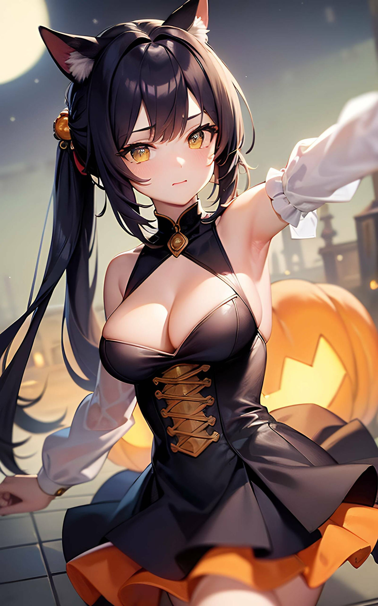 ハロウィンの魔法:猫耳娘たちの魅惑イラスト集3 サンプル3ページ目