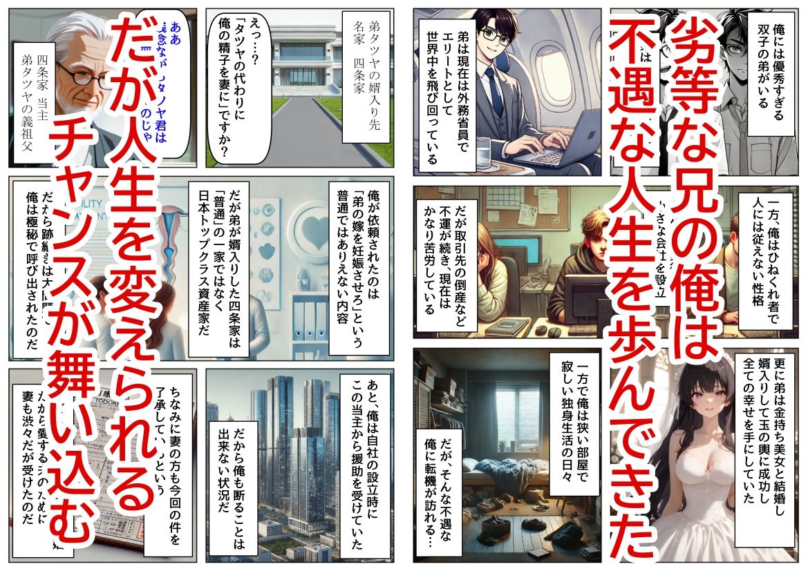 弟の巨乳で生意気な人妻に、代理で種付けしてやる サンプル1ページ目