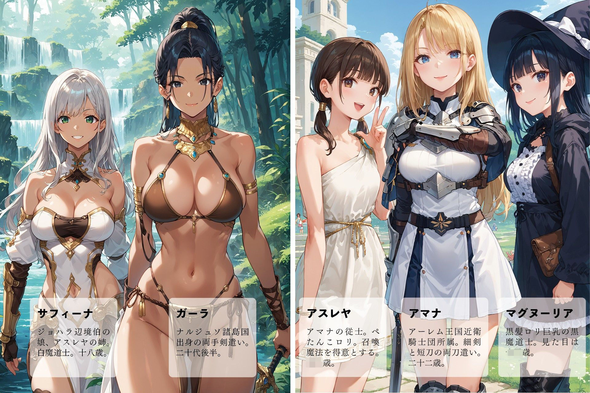 ふたなり剣士アマナと四人の戦乙女 第2巻 サンプル2ページ目
