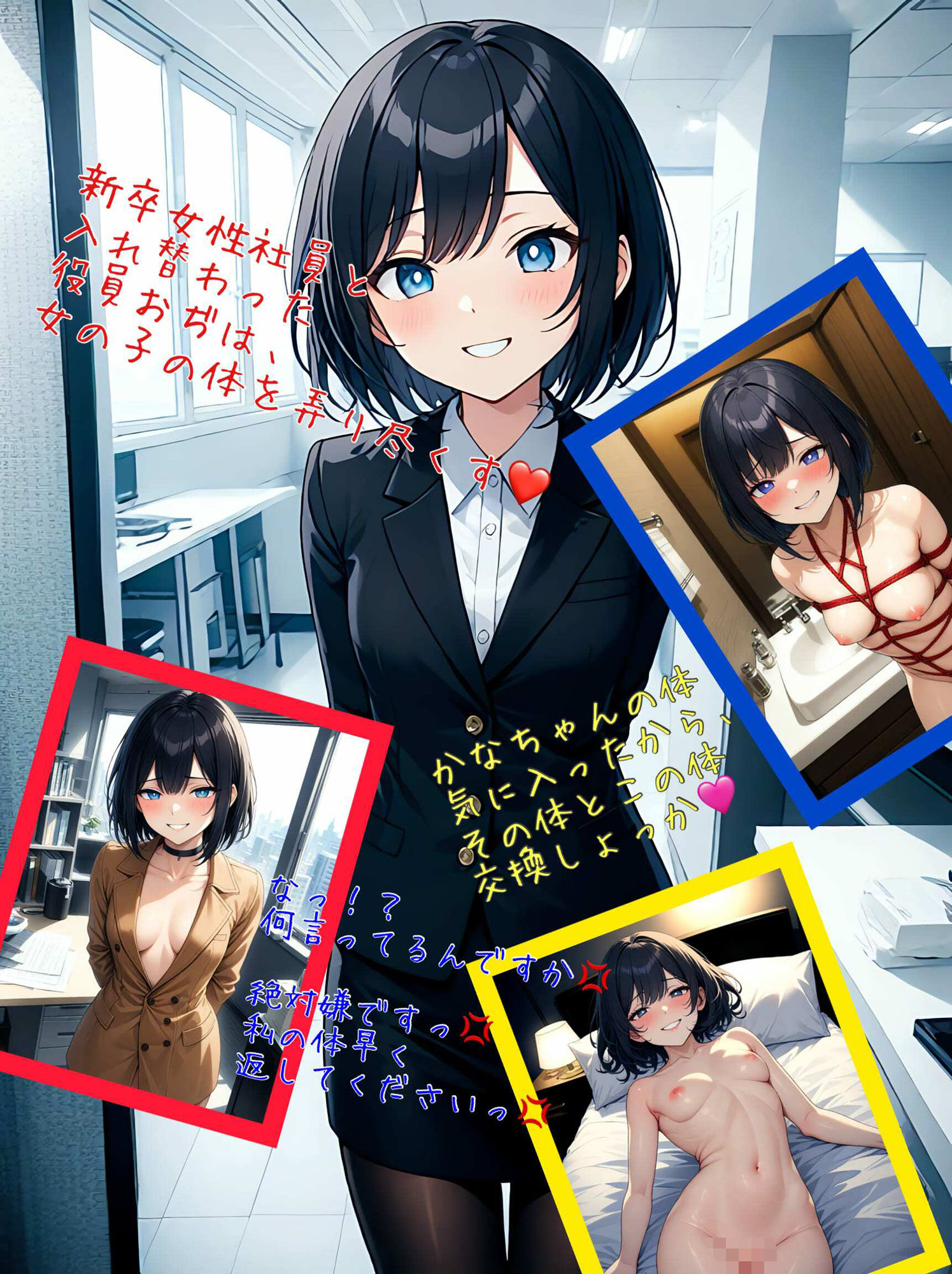 【入れ替わり・新入社員】セクハラ役員おぢと新卒女性社員の体交換OJT！？ サンプル2ページ目