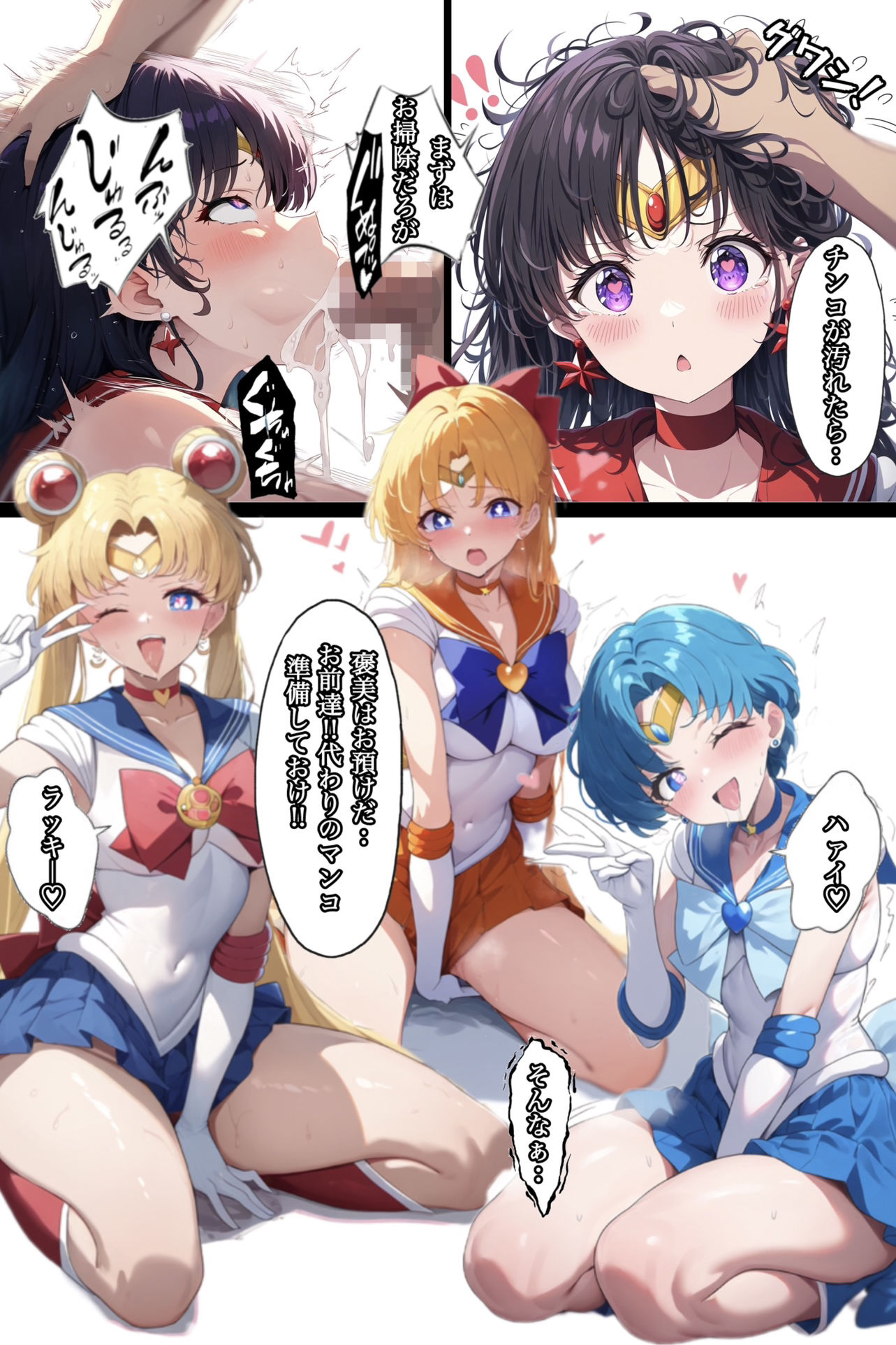 アヘ顔戦士セーラーgirl’s2 サンプル7ページ目