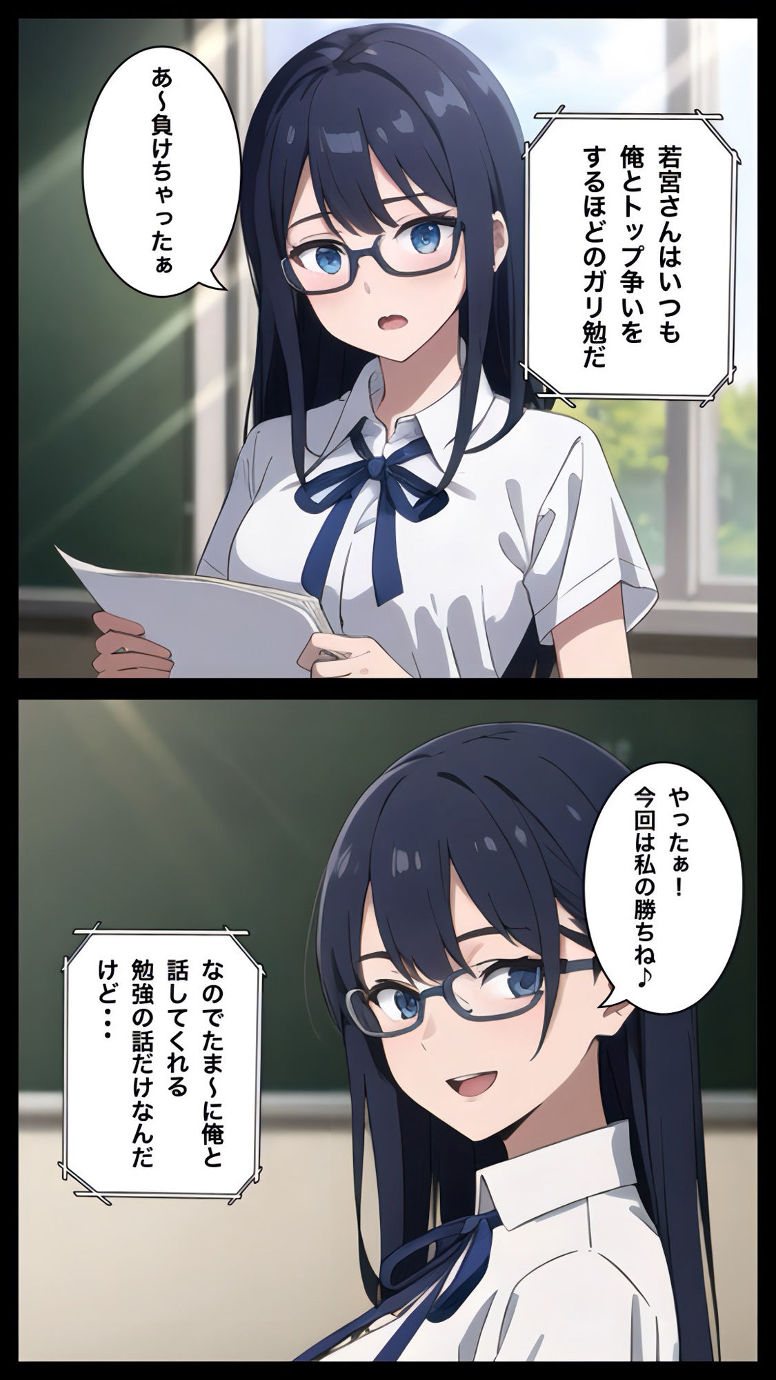 清楚なガリ勉美女にテストで勝ったからヤリたい放題した結果 サンプル1ページ目