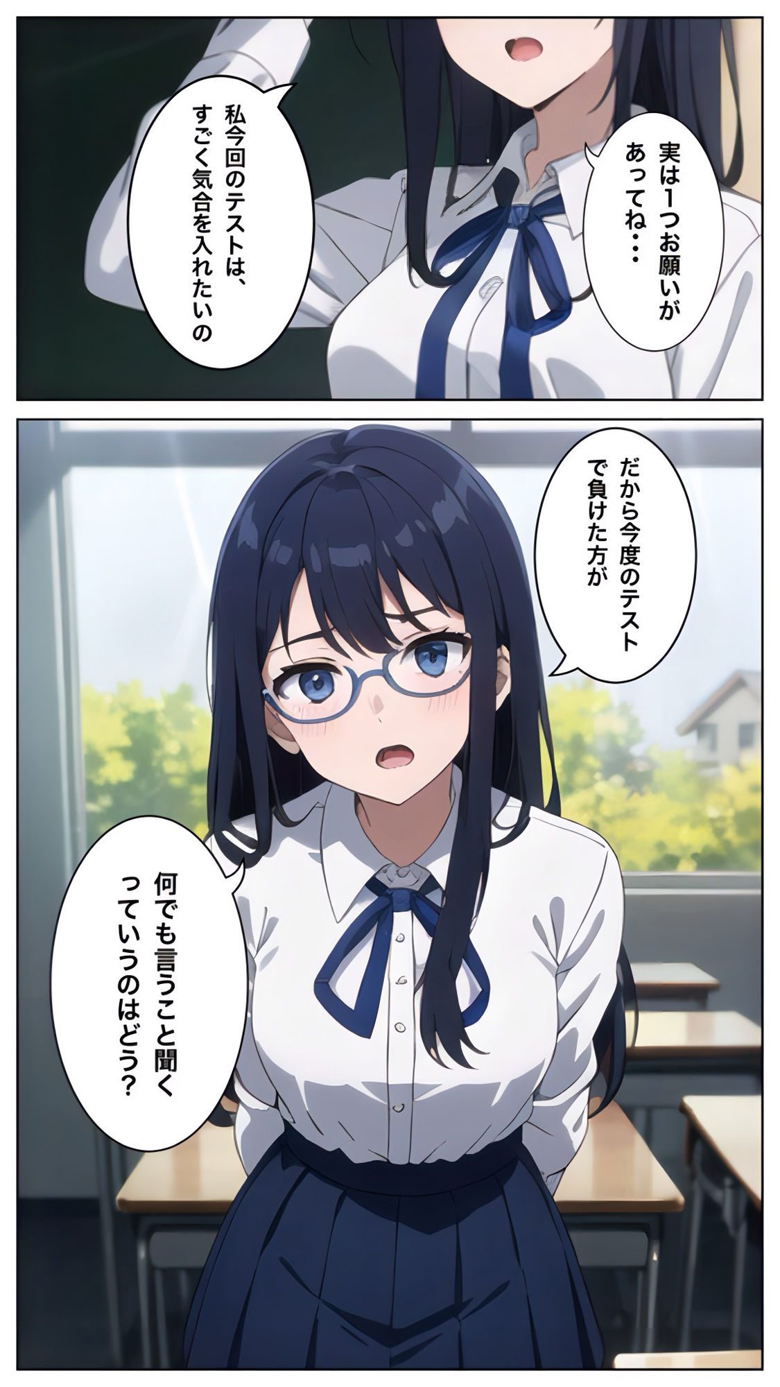 清楚なガリ勉美女にテストで勝ったからヤリたい放題した結果 サンプル2ページ目