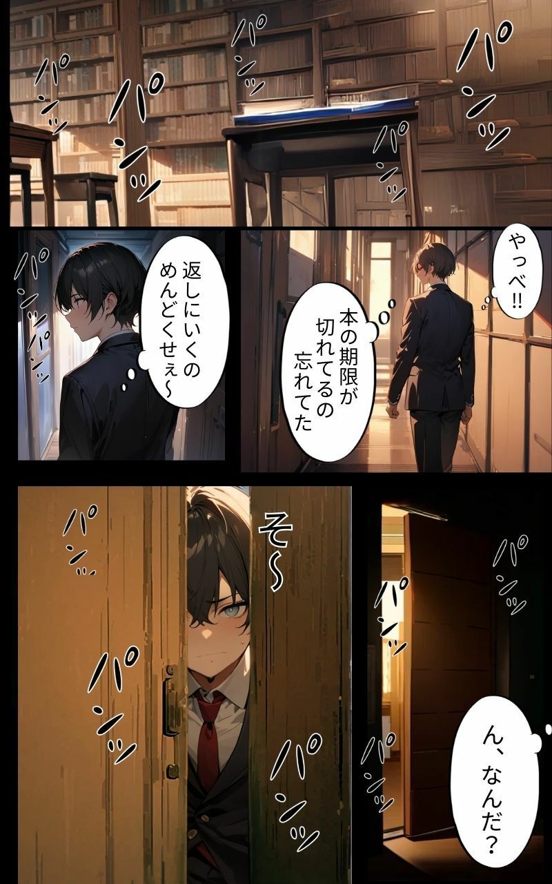 無口な図書子さんは真っ黒な瞳で男性を虜にして食べてます サンプル2ページ目