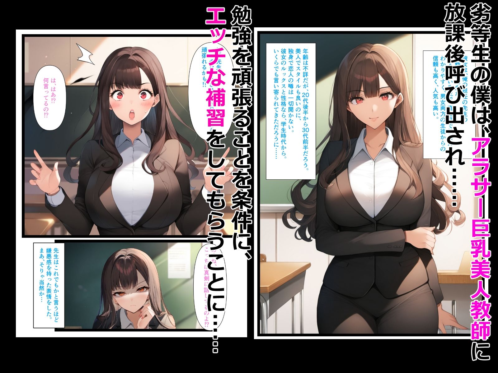 アラサー巨乳美人教師とご褒美らぶらぶえっちする話 サンプル1ページ目