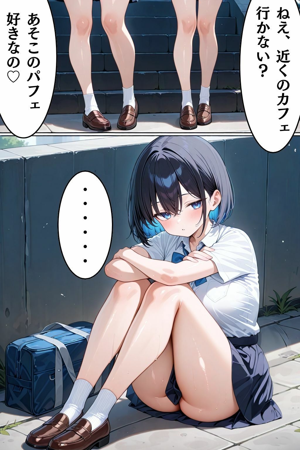 ひとりぼっちの巨乳女子校生とエッチする話 サンプル1ページ目