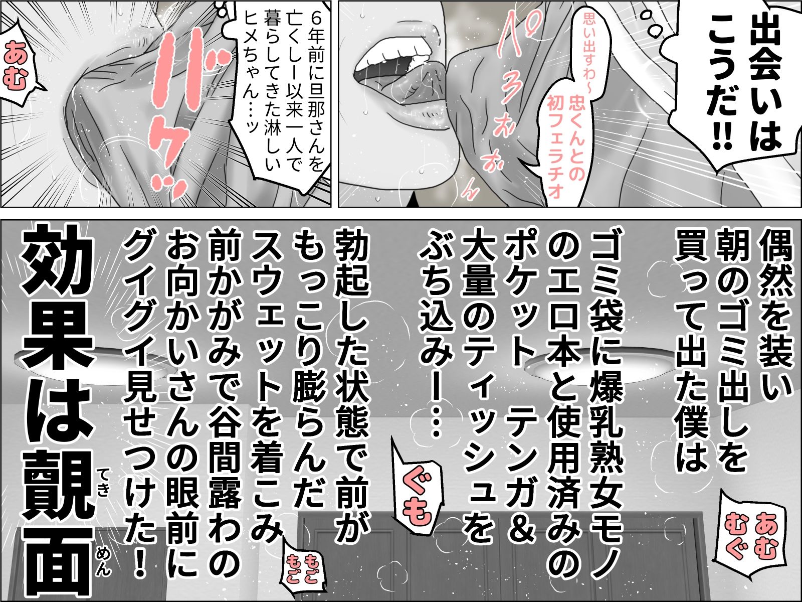 絶滅寸前危惧種  向かいの還暦爆乳お婆ちゃん  モノクロ版 サンプル2ページ目