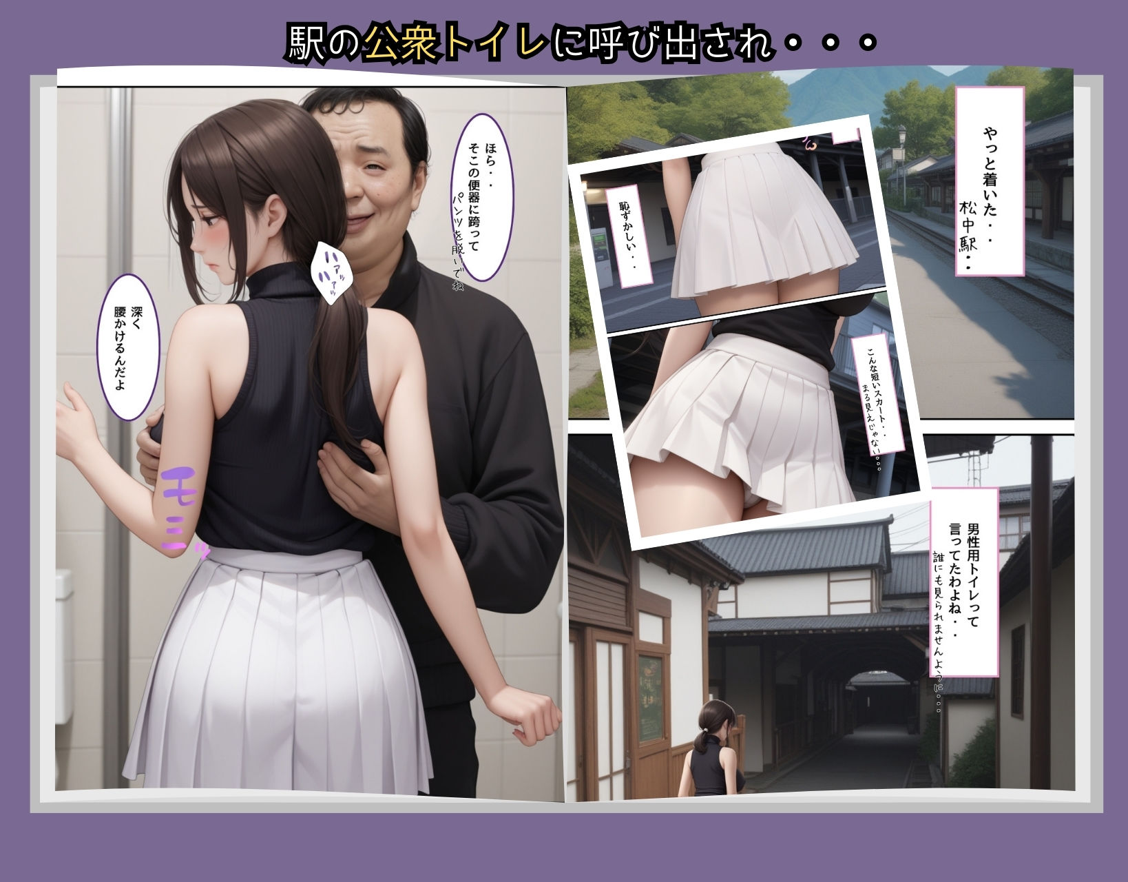 〜寝取られた妻と娘〜【公衆トイレで〇〇してウブな生娘にも強〇種付け編】 サンプル2ページ目
