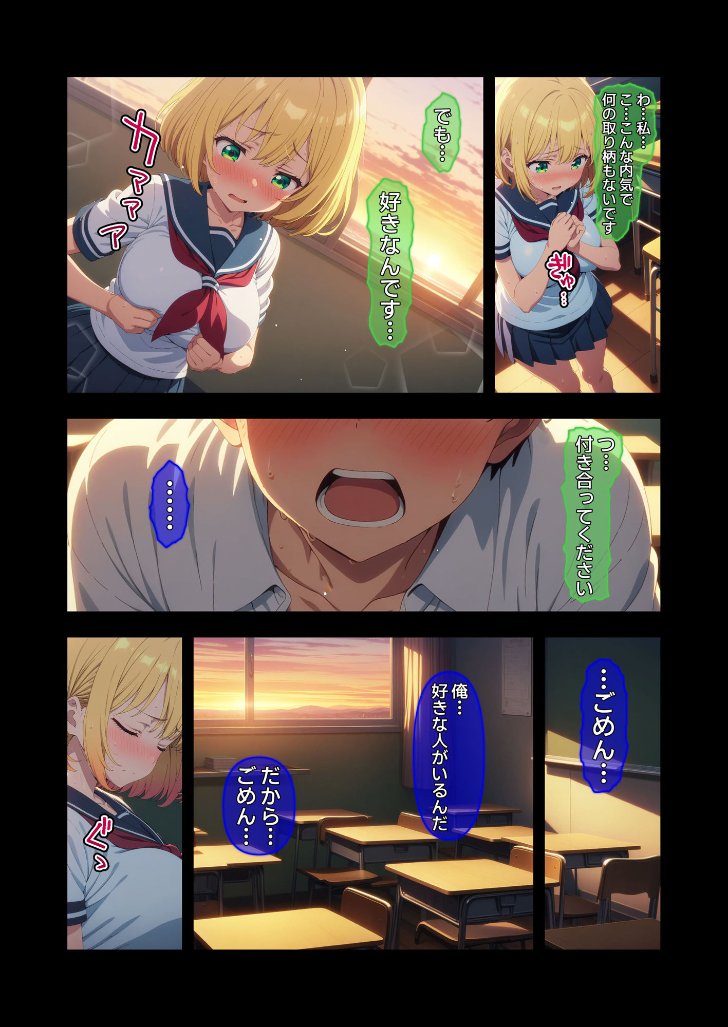 【漫画】びしょ濡レ〇プ02 サンプル6ページ目