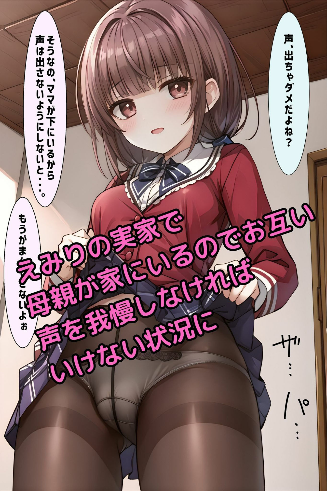 大好きな彼女の家で声を出さないように初めての内緒えっち サンプル4ページ目