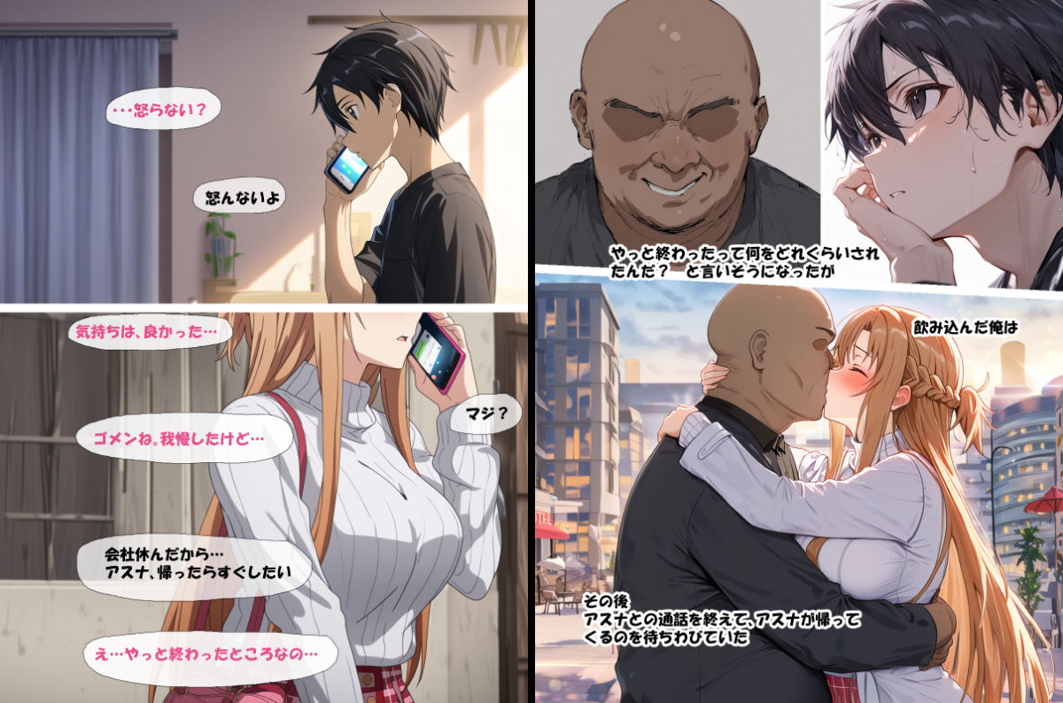 寝取られ堕ちるヒロイン SA〇 アスナ3 -借金で嫁を貸出す話- サンプル5ページ目