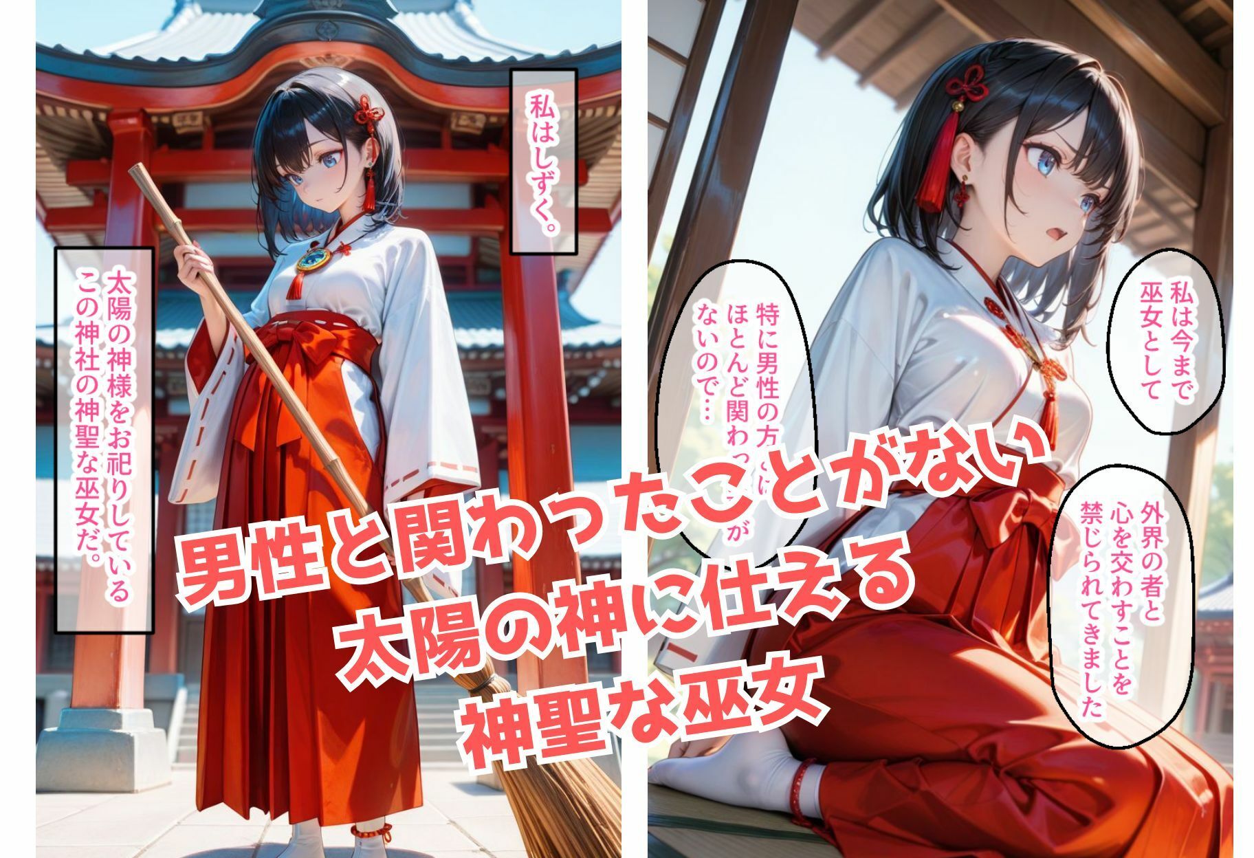 神聖な巫女がチン棒に服従した件【全Pセリフ有】 サンプル1ページ目