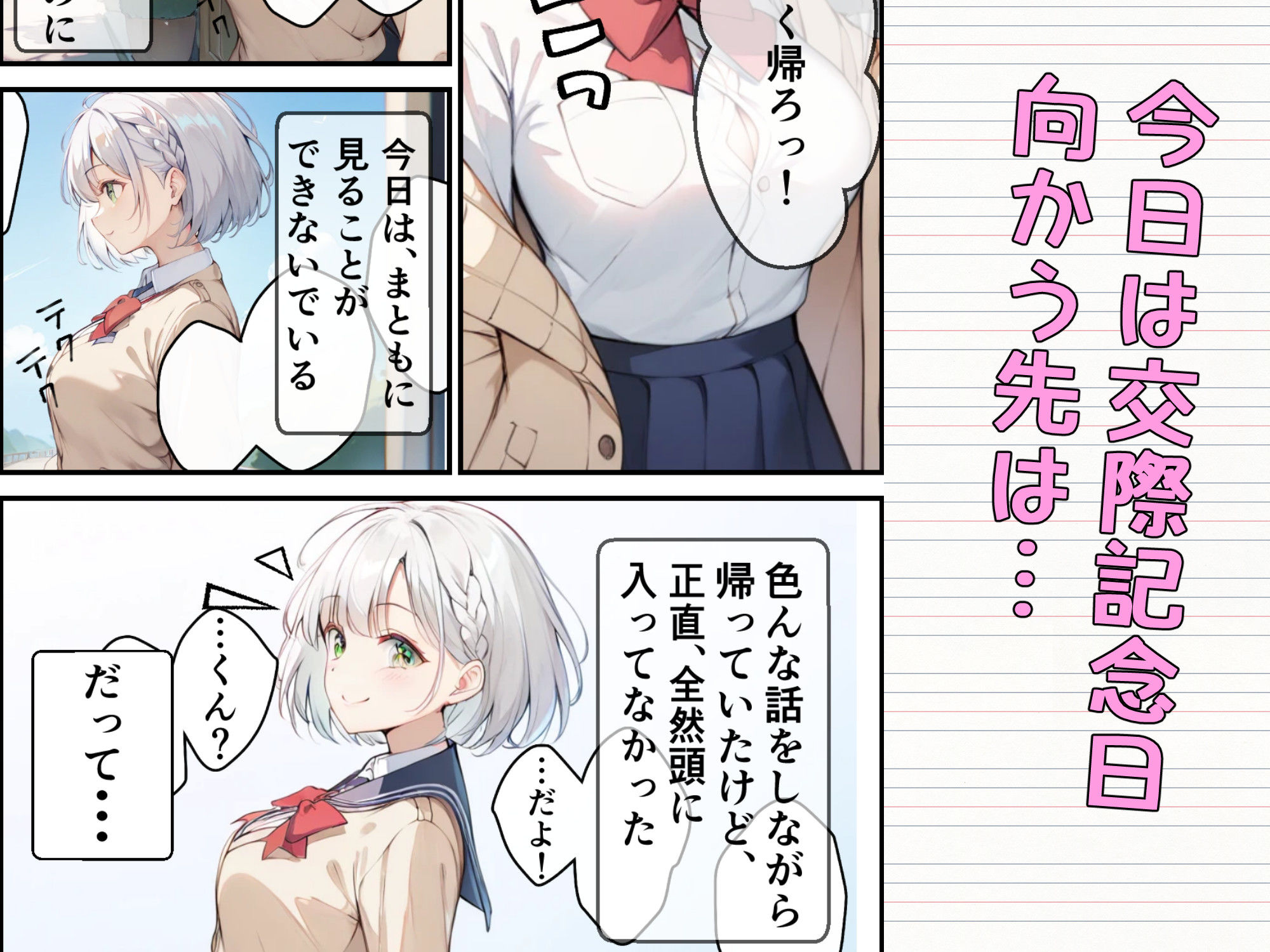 7年間 一緒に過ごした幼馴染と甘々初えっち サンプル2ページ目