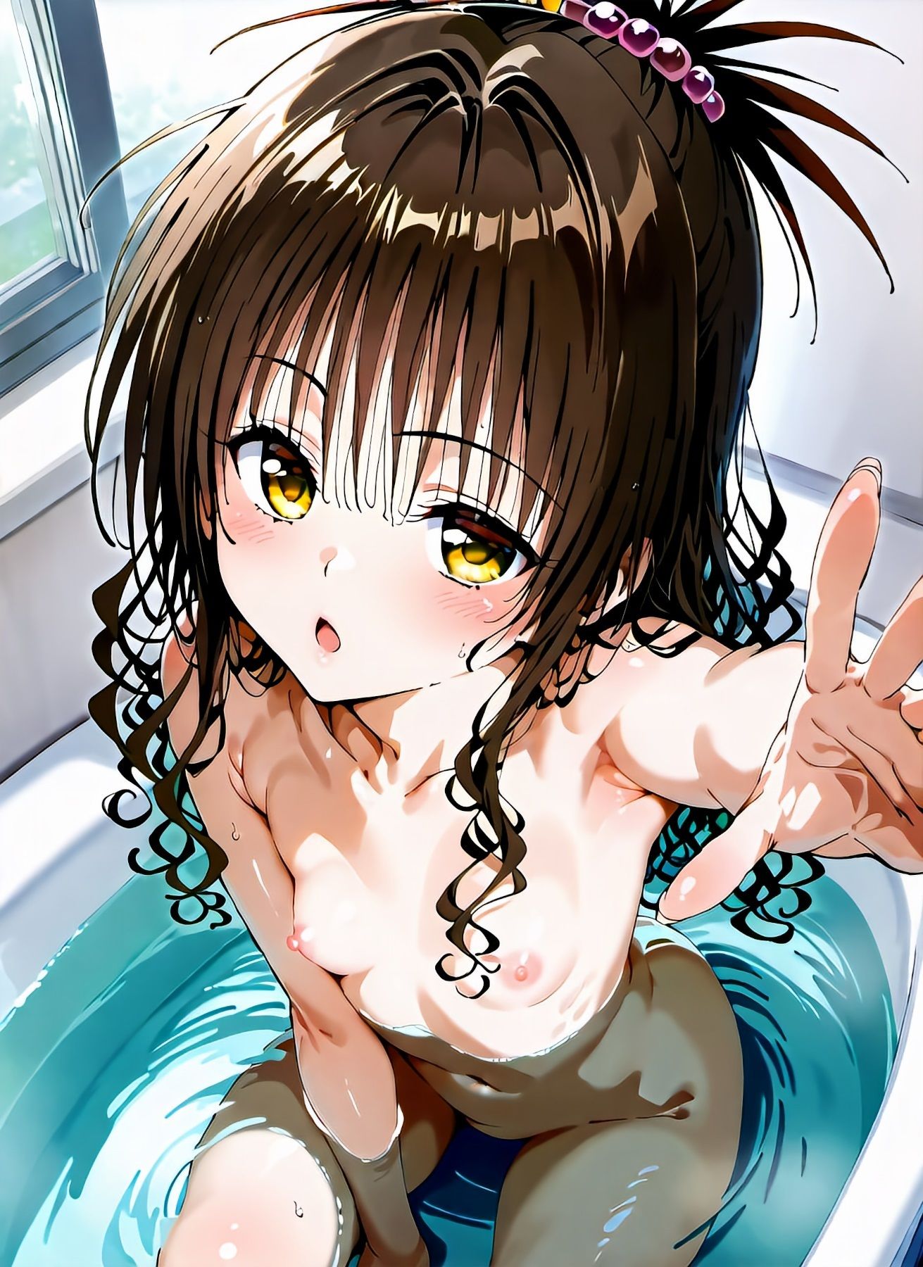 美柑_兄弟のお風呂事情_今…立つ（勃起）意味ある…？ サンプル2ページ目