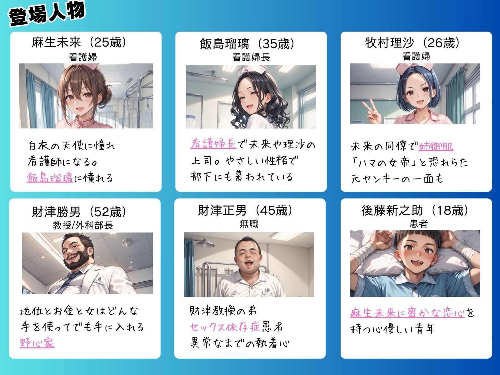 媚薬の海で溺れた天使（看護婦）中編 サンプル1ページ目